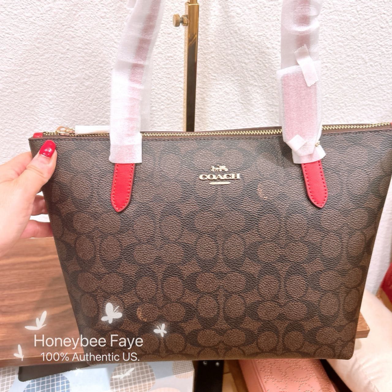 Coach NWT Coach Fiona Zip Tote Bag In Signature Canvas CX611 Size ONE SIZE - 2 Thumbnail