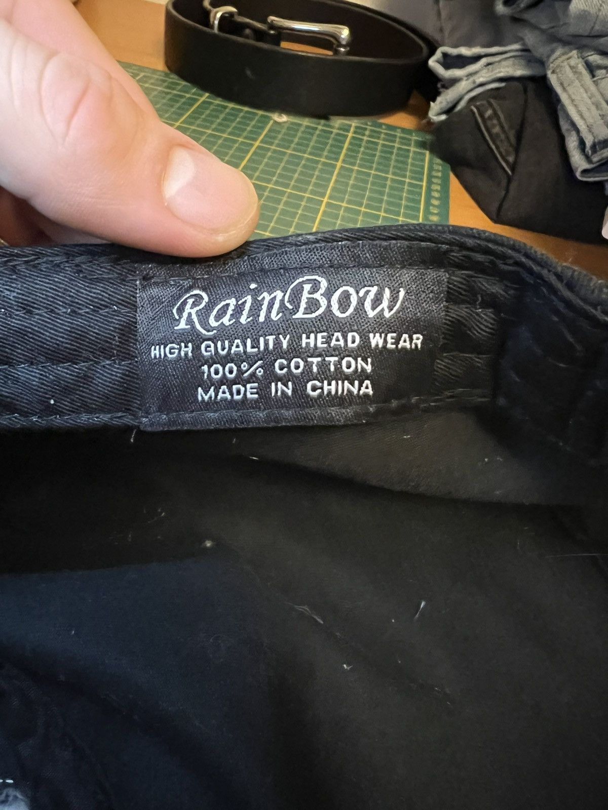 Rainbow Vintage Rainbow flur de lis studded distressed conductor hat Size ONE SIZE - 3 Thumbnail