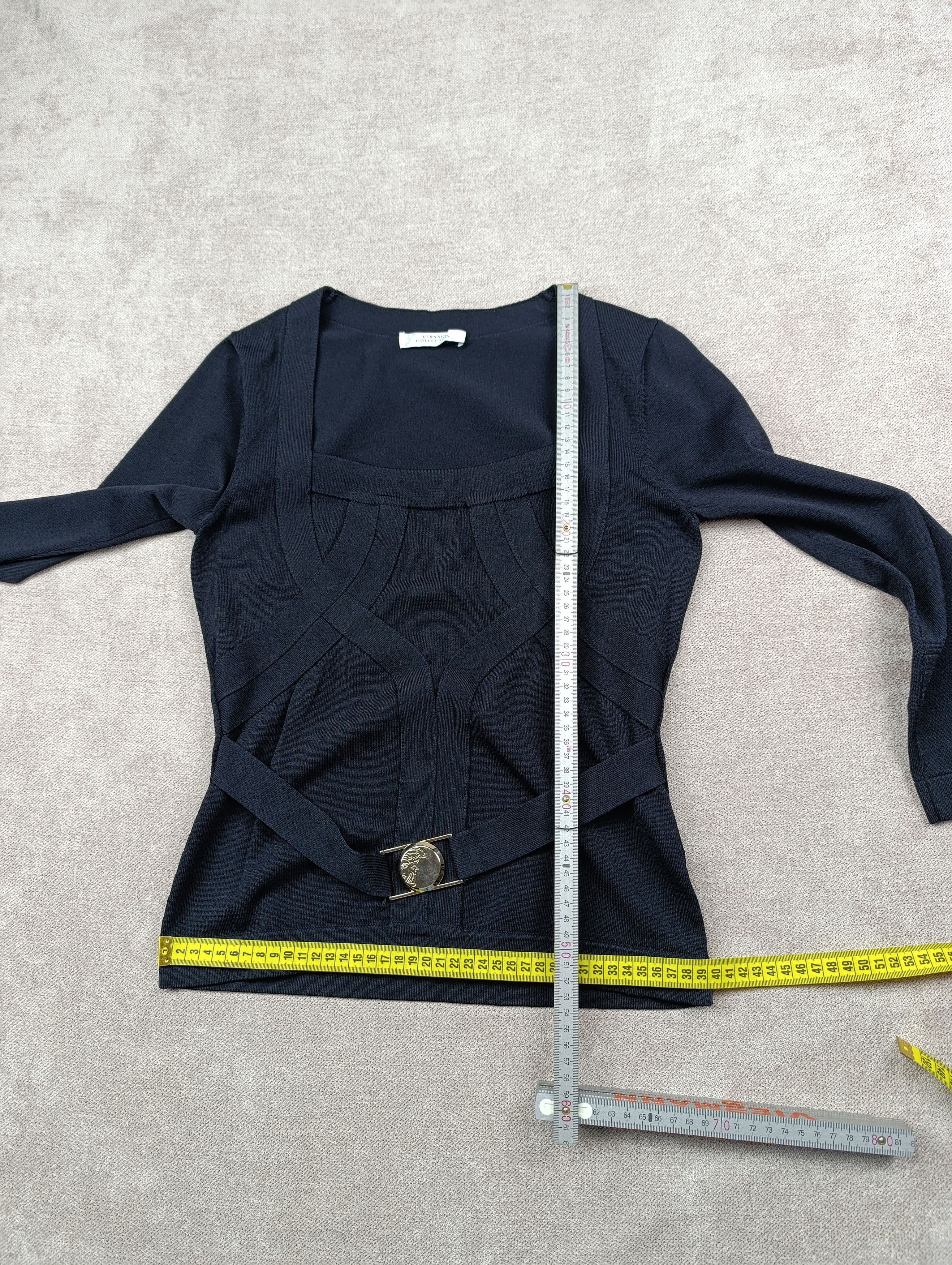 Versace VERSACE GIANNI WOMEN'S BLACK BLOUSE SWEATER Size XL / US 12-14 / IT 48-50 - 8 Thumbnail