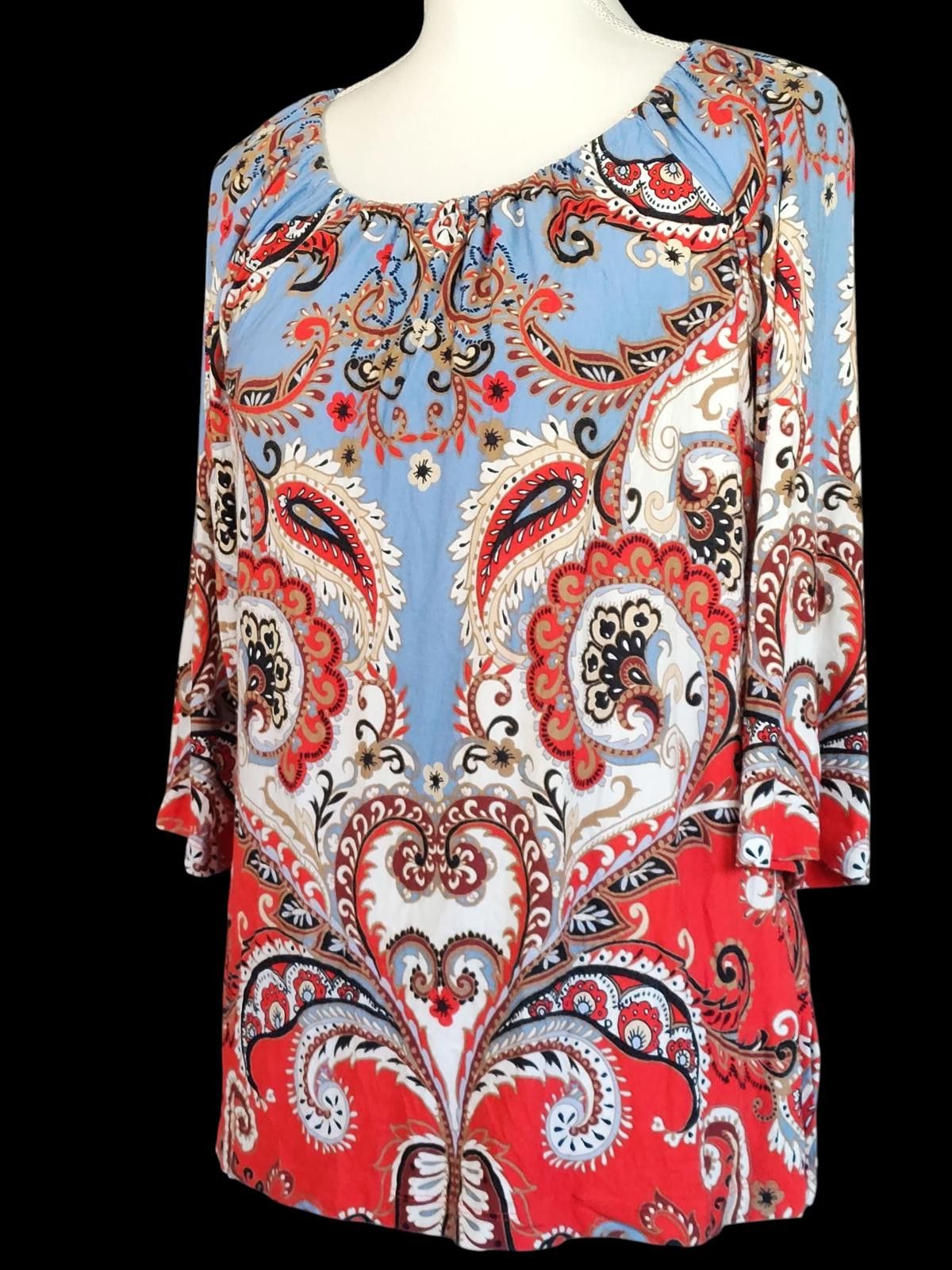 Other Ruby Rd. Women's Paisley Print 3/4 Sleeve Blouse Size M / US 6-8 / IT 42-44 - 4 Thumbnail