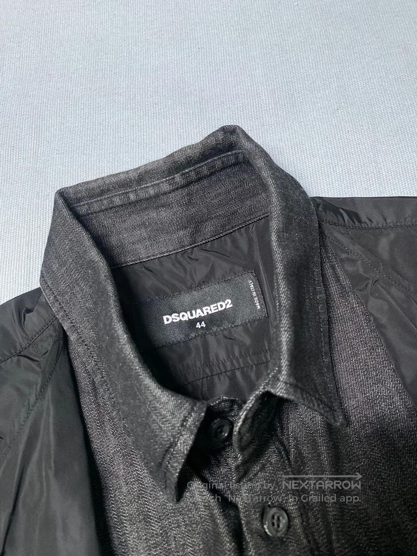 Dsquared2 Dsquared2 Layered Nylon Denim Shirt. Size US S / EU 44-46 / 1 - 4 Thumbnail