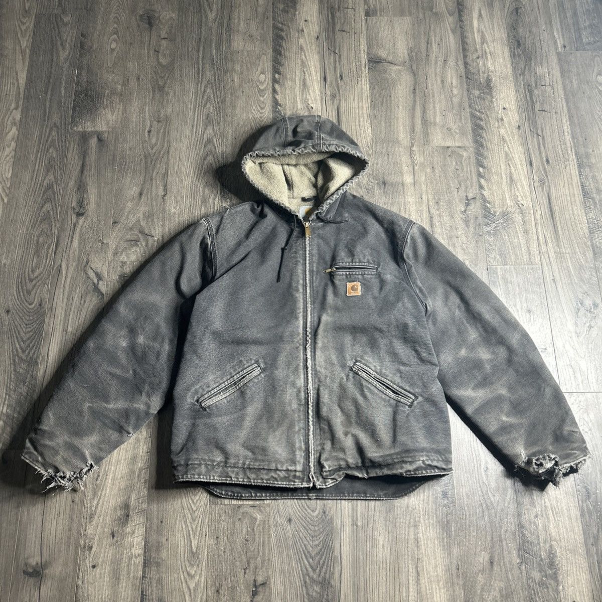 Carhartt Carhartt j141 sherpa lined distressed work jacket Size US XL / EU 56 / 4 - 1 Thumbnail
