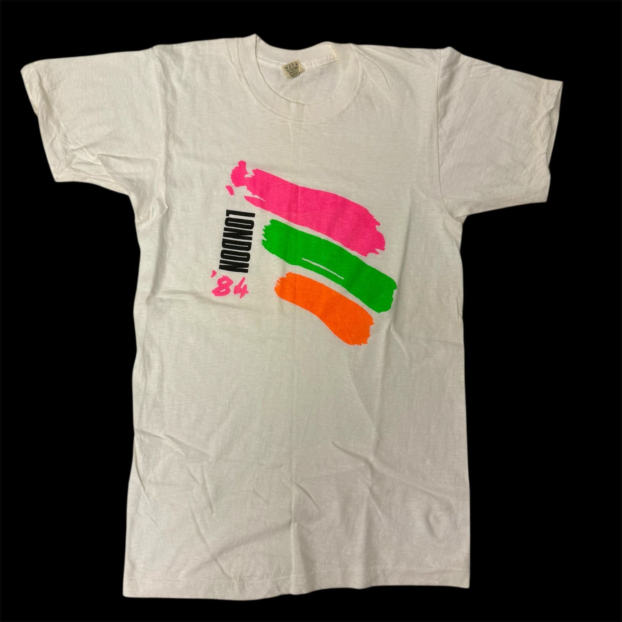 Other NOS 80's Screen Stars LONDON 1984 NEON Paint SPLAT T Shirt M Size US M / EU 48-50 / 2 - 11 Thumbnail