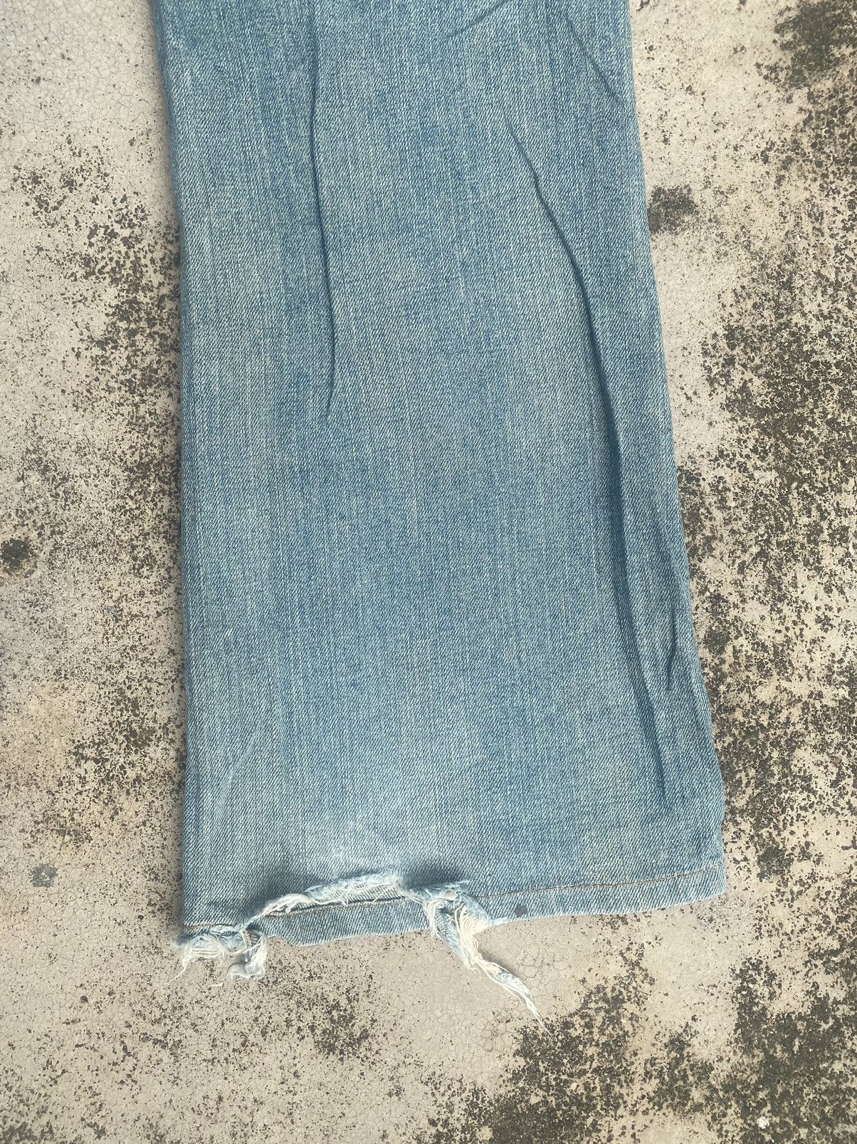Japanese Brand Flare Jeans Denim Craft Faded Distressed Bootcut Size US 32 / EU 48 - 16 Thumbnail