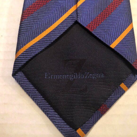 Ermenegildo Zegna ERMENEGILDO Zegna azimut men's new silk tie 3 1/2" X 61" Size ONE SIZE - 3 Thumbnail