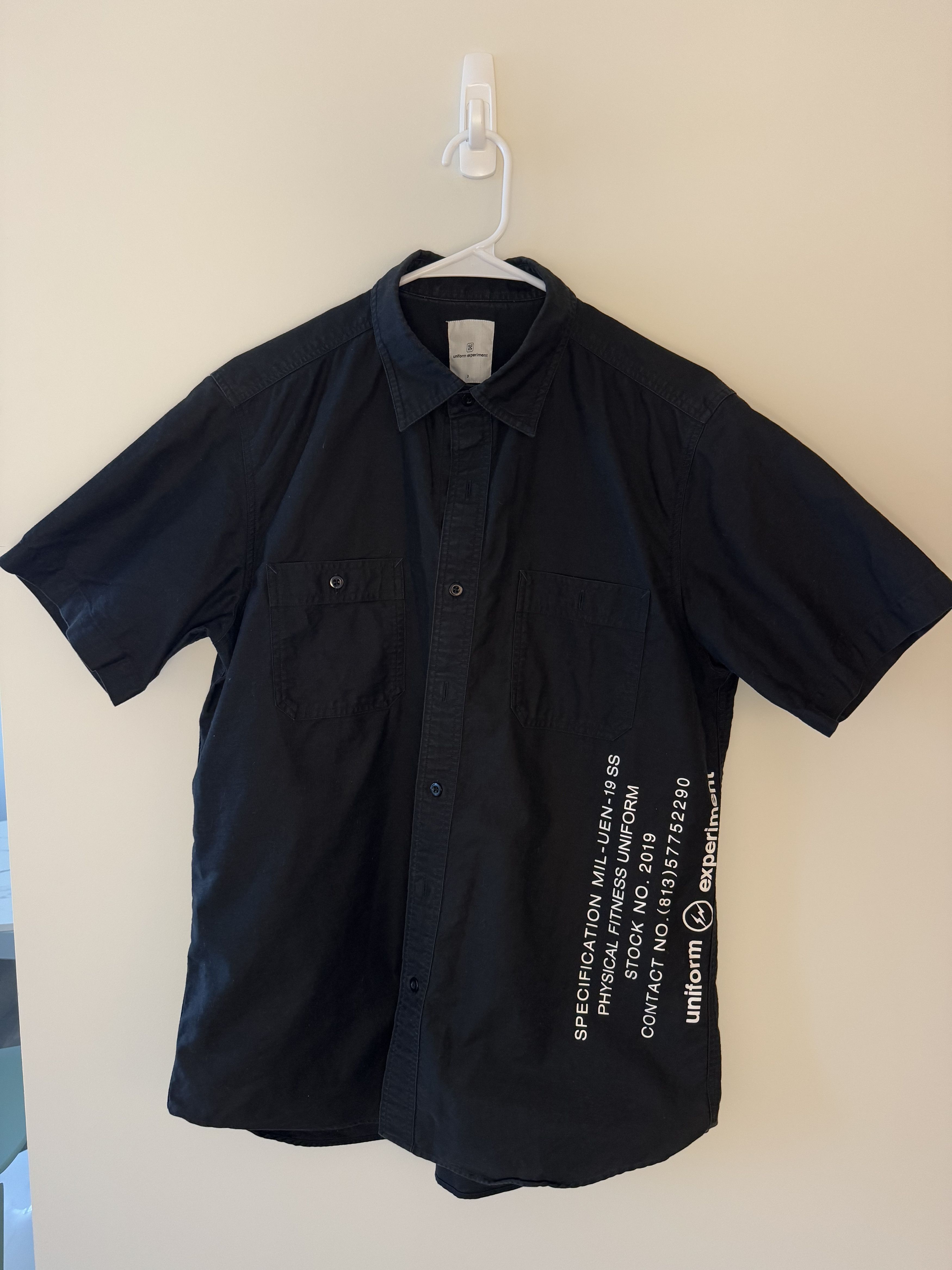 uniform experiment Uniform Experiment x sophnet Black Button Up Size US L / EU 52-54 / 3 - 1 Thumbnail