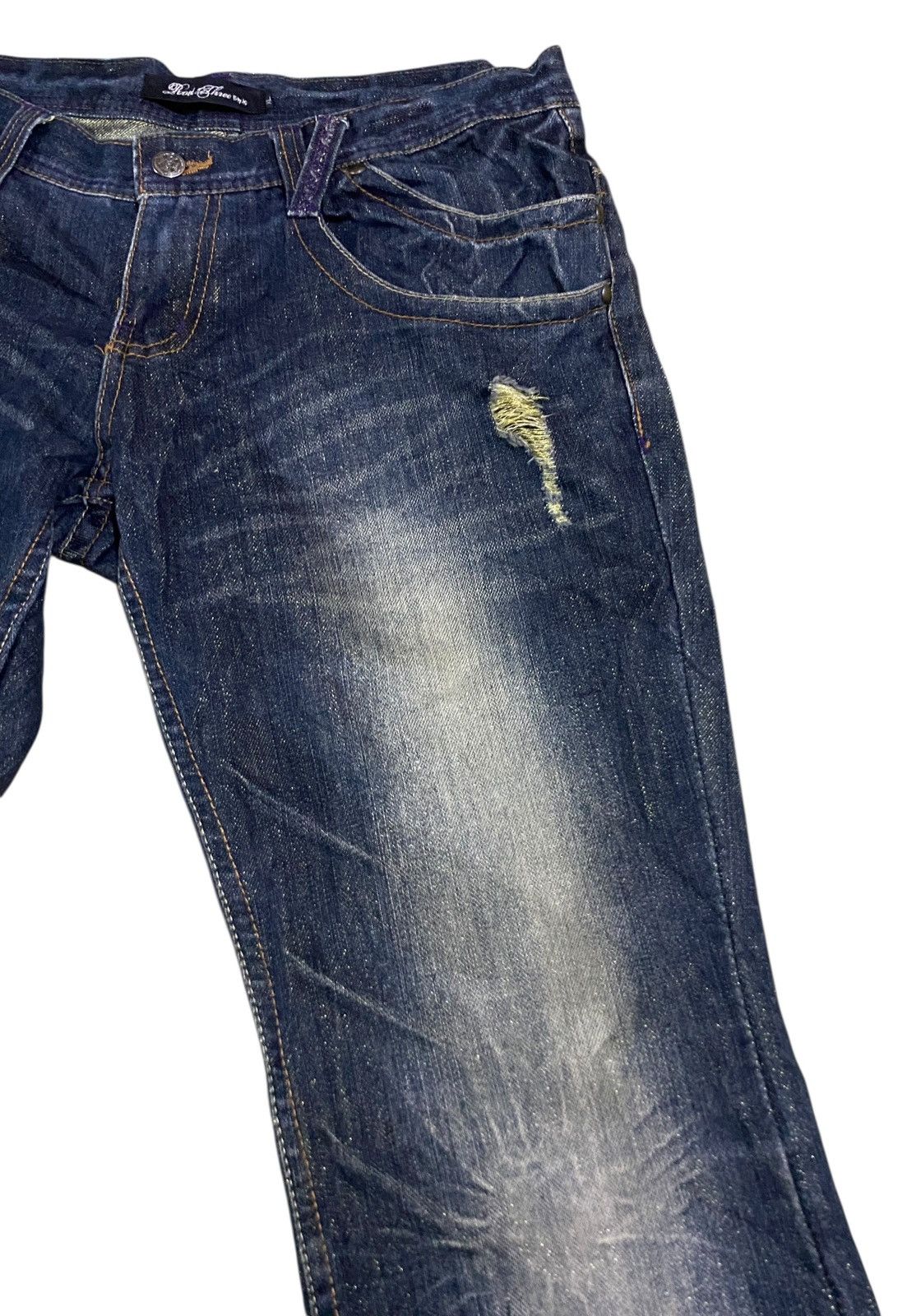 Tornado Mart Vintage Japanese Brand The Root Three Flared Jeans 1990s Size US 34 / EU 50 - 5 Thumbnail