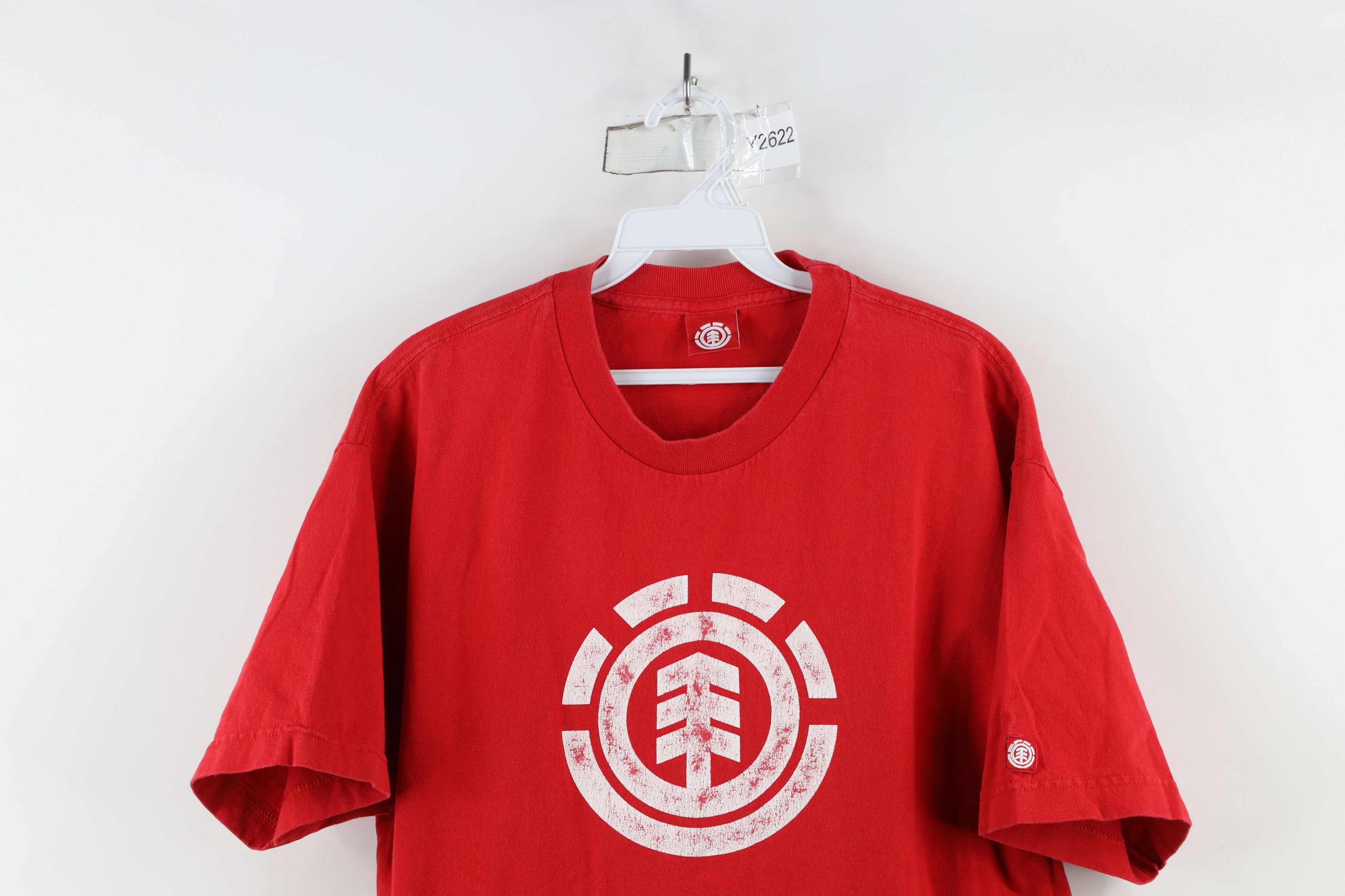 Element × Vintage Vintage 90s Y2K Element Skateboards T-Shirt Red Cotton Size US L / EU 52-54 / 3 - 2 Thumbnail