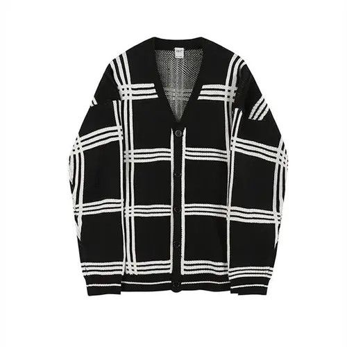 Other Flannel Graphic Pattern Detail Black Cardigan Sweater Size US L / EU 52-54 / 3 - 8 Thumbnail