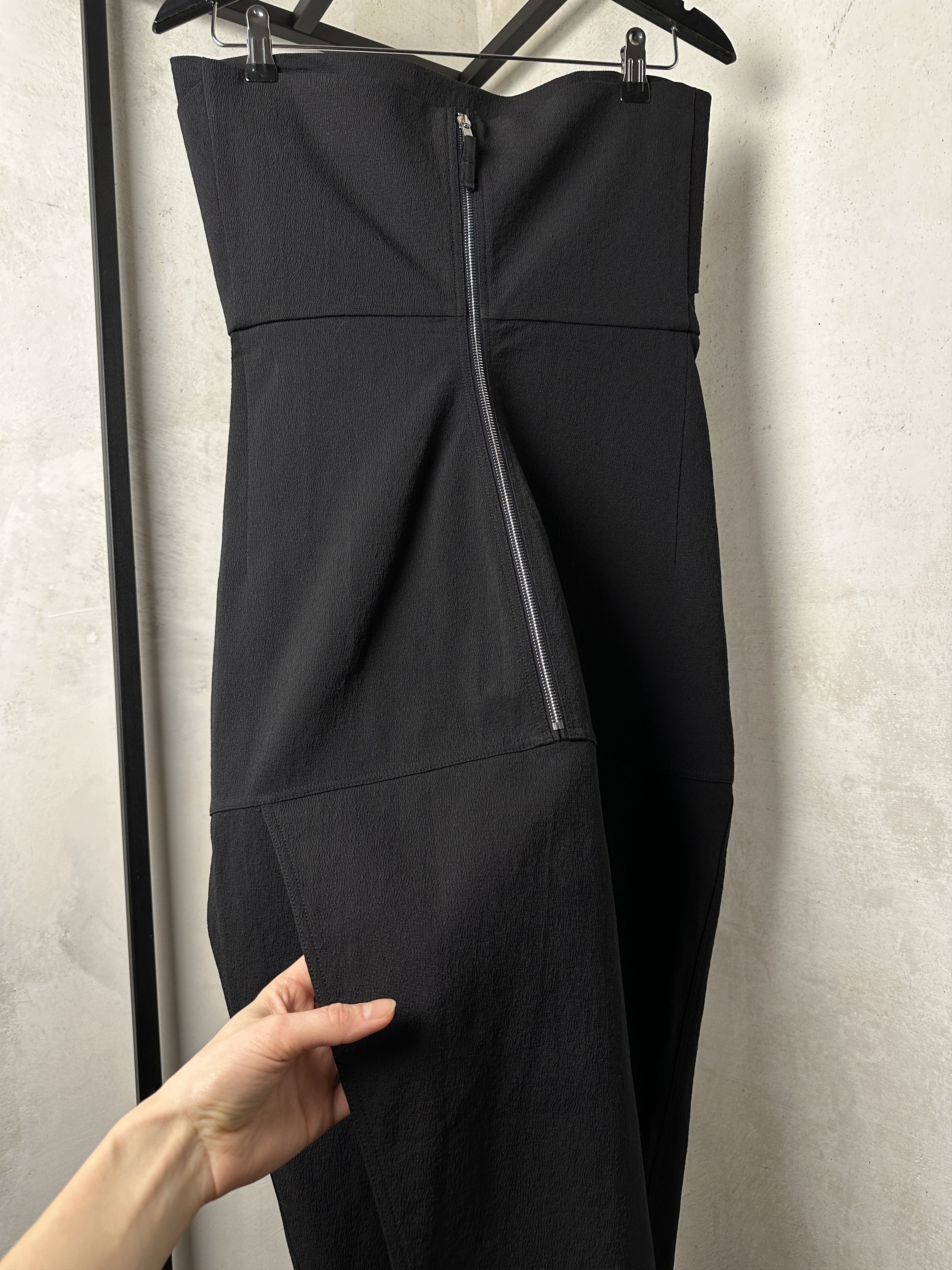 Rick Owens Rick Owens Babel SS19 Black Grosgrain Bustier Gown Size S / US 4 / IT 40 - 6 Thumbnail