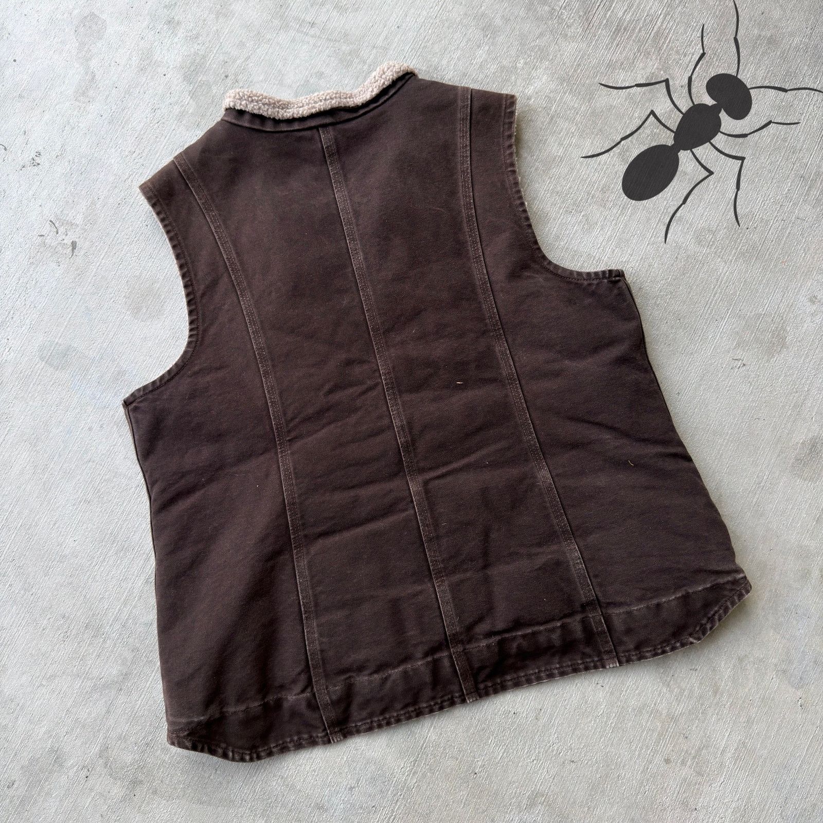 Carhartt × Vintage Carhartt WOMENS WV001 DKB brown work wear vest Size US XL / EU 56 / 4 - 4 Thumbnail