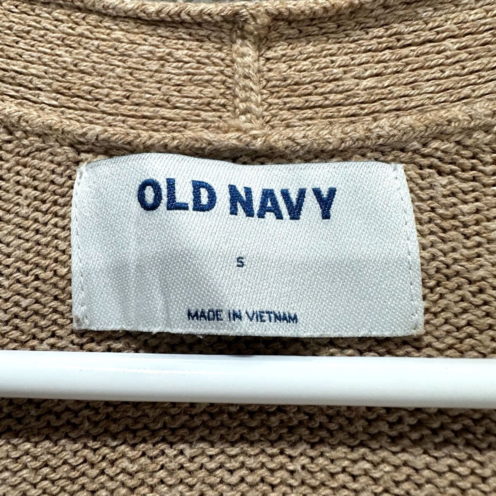 Old Navy Old Navy Sweater Womens S Beige Cardigan Tan Open Front Knit Pockets EUC Size S / US 4 / IT 40 - 3 Thumbnail