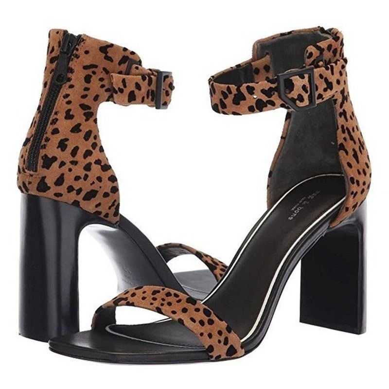 Rag & Bone Rag & Bone Ellis Cheetah Suede Open Toe Sandals 38.5 Size US 8 / IT 38 - 10 Thumbnail