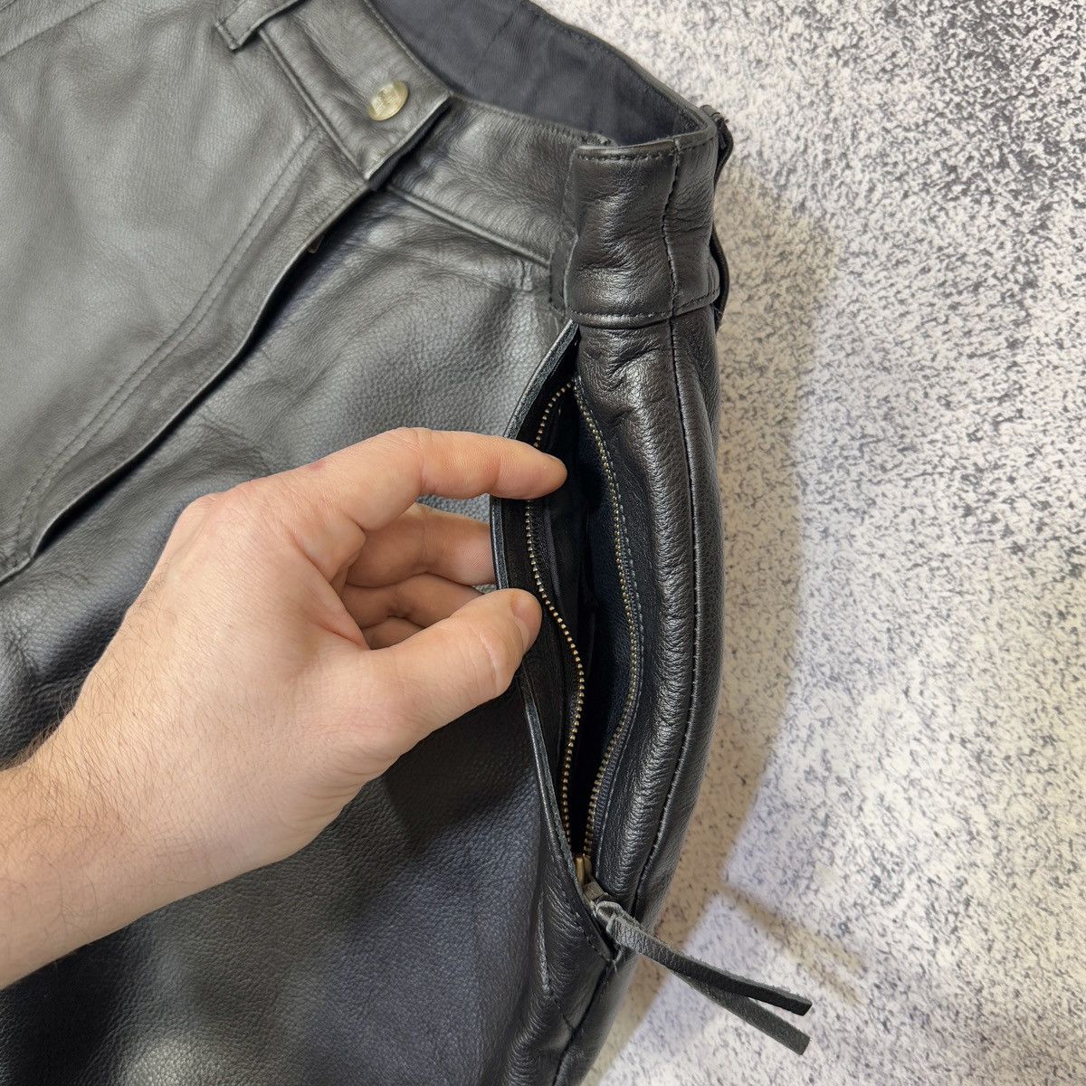 Hein Gericke Classic Gear Hiprotec Leather Motorcycle Pants Size 40 Size 30" / US 8 / IT 44 - 5 Thumbnail