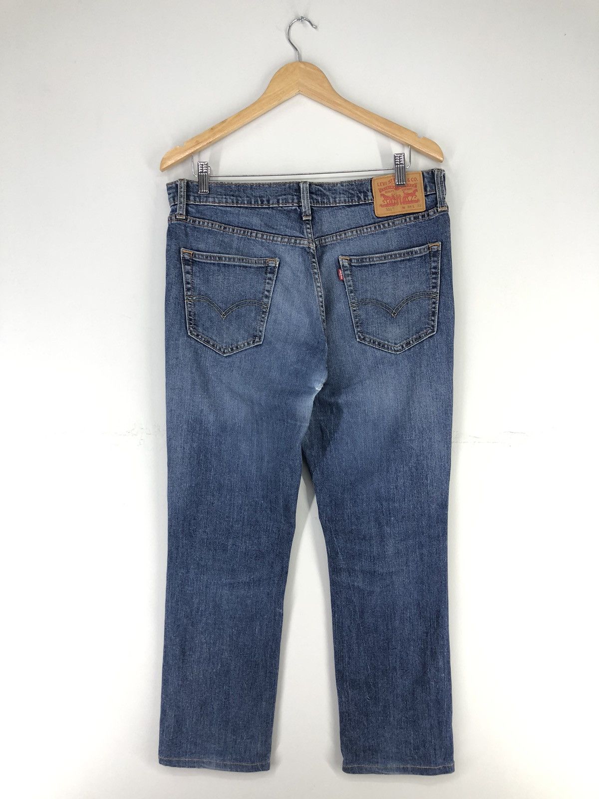Levi's Vintage Levis 511 Patchwork Distressed Faded Blue Jeans Size US 34 / EU 50 - 2 Thumbnail