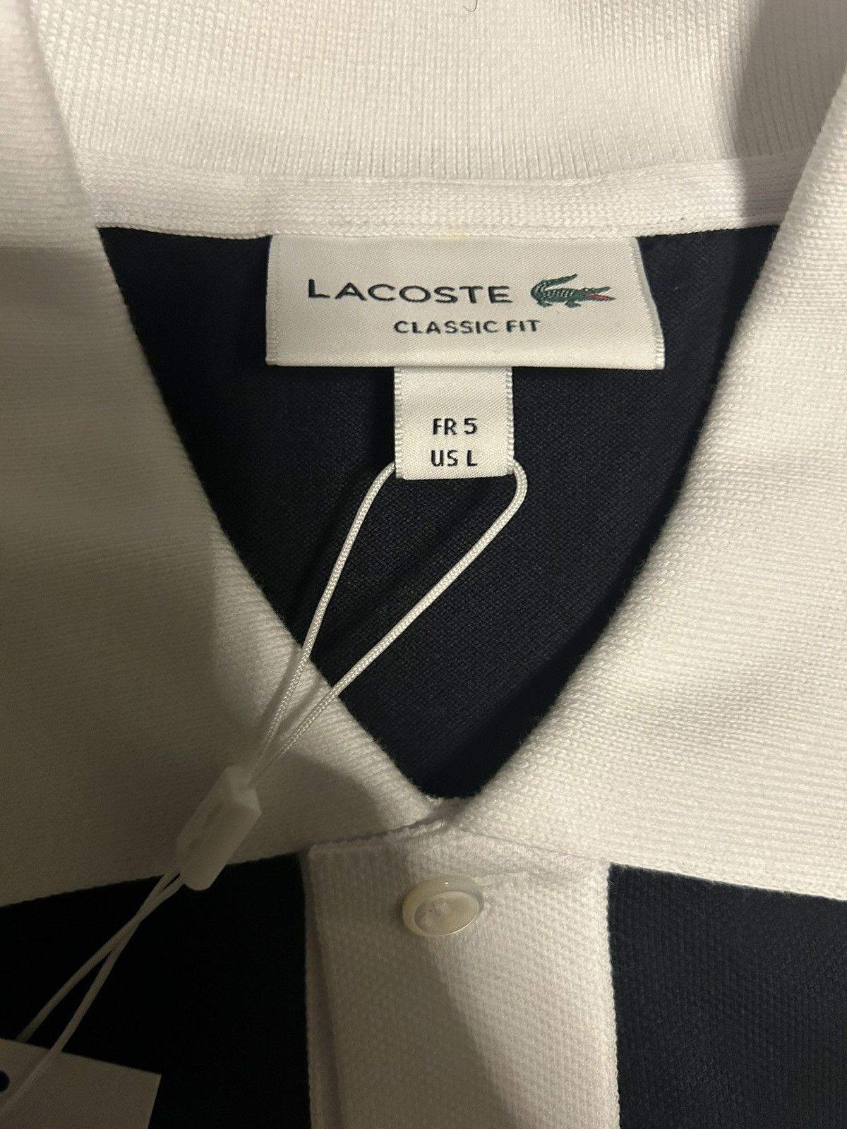 Lacoste Lacoste Polo Shirt - Men’s Size L - Black//White Collar Size US L / EU 52-54 / 3 - 4 Thumbnail