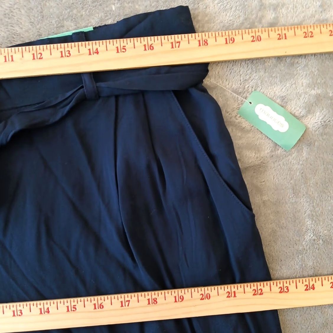 Vintage Maurices Ankle Pants Womens XL Blue Lightweight Belted Pockets Regular Inseam 32.5 in Pockets Size 40" / US 18 - 3 Thumbnail
