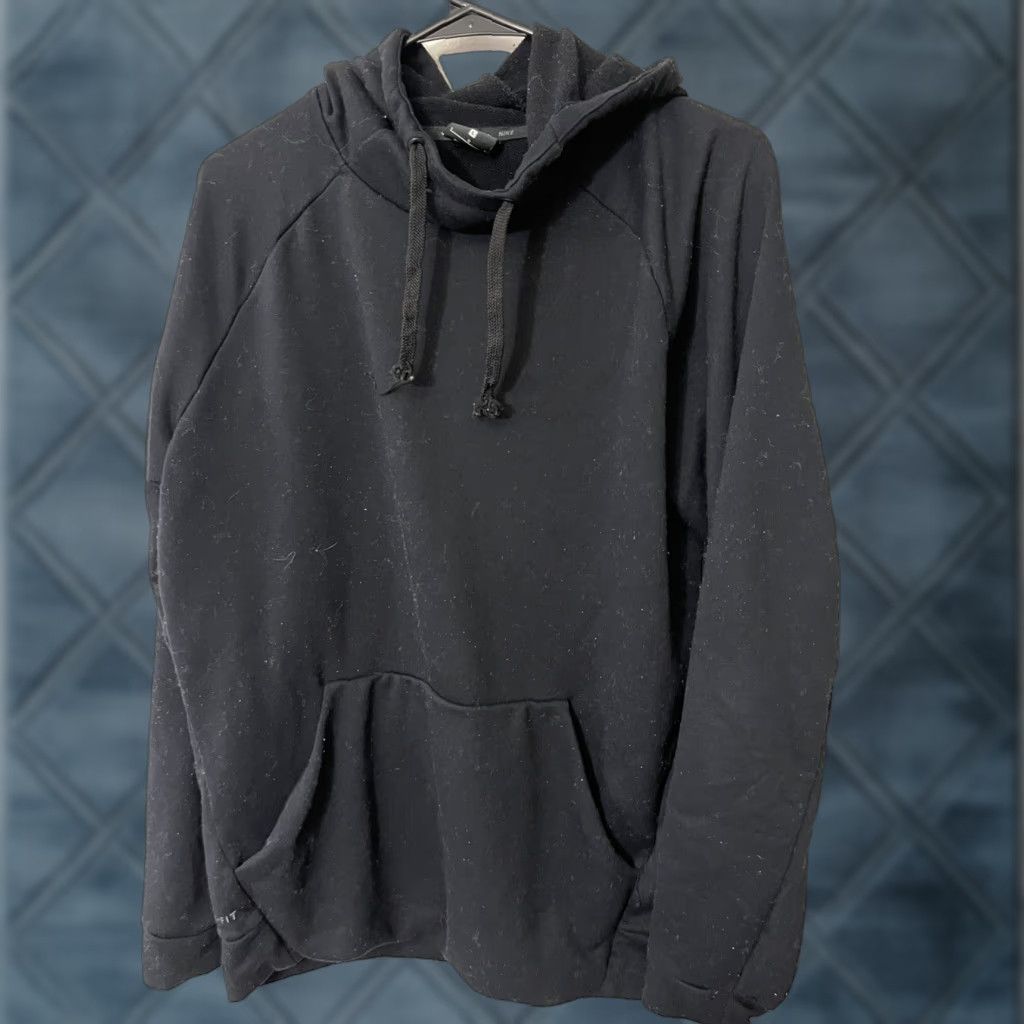 Nike VINTAGE Nike Dri-Fit Linear Swoosh Logo Sweatshirt Hoodie Adult Large Black White Mens Size US L / EU 52-54 / 3 - 1 Thumbnail