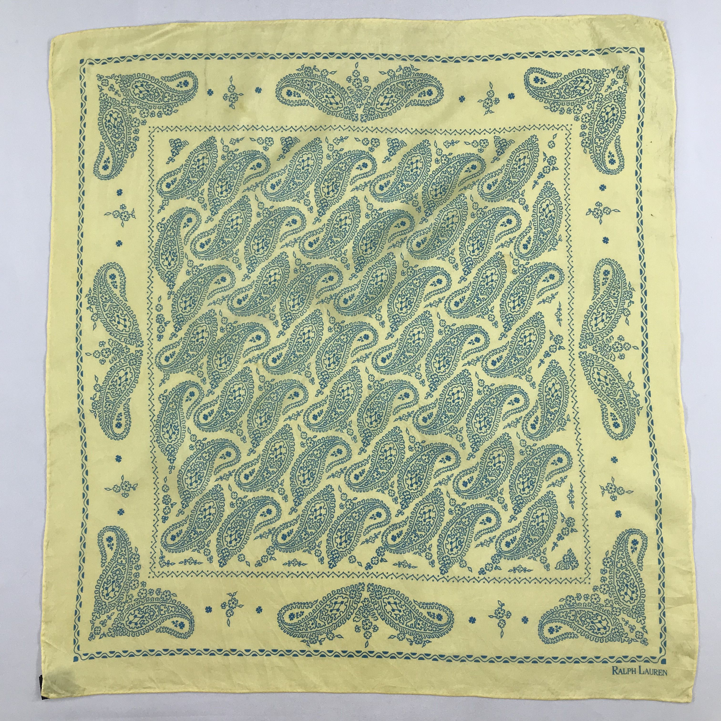 Ralph Lauren × Vintage Ralph Lauren Bandana / Handkerchief / Neckerchief - S2434 Size ONE SIZE - 1 Thumbnail