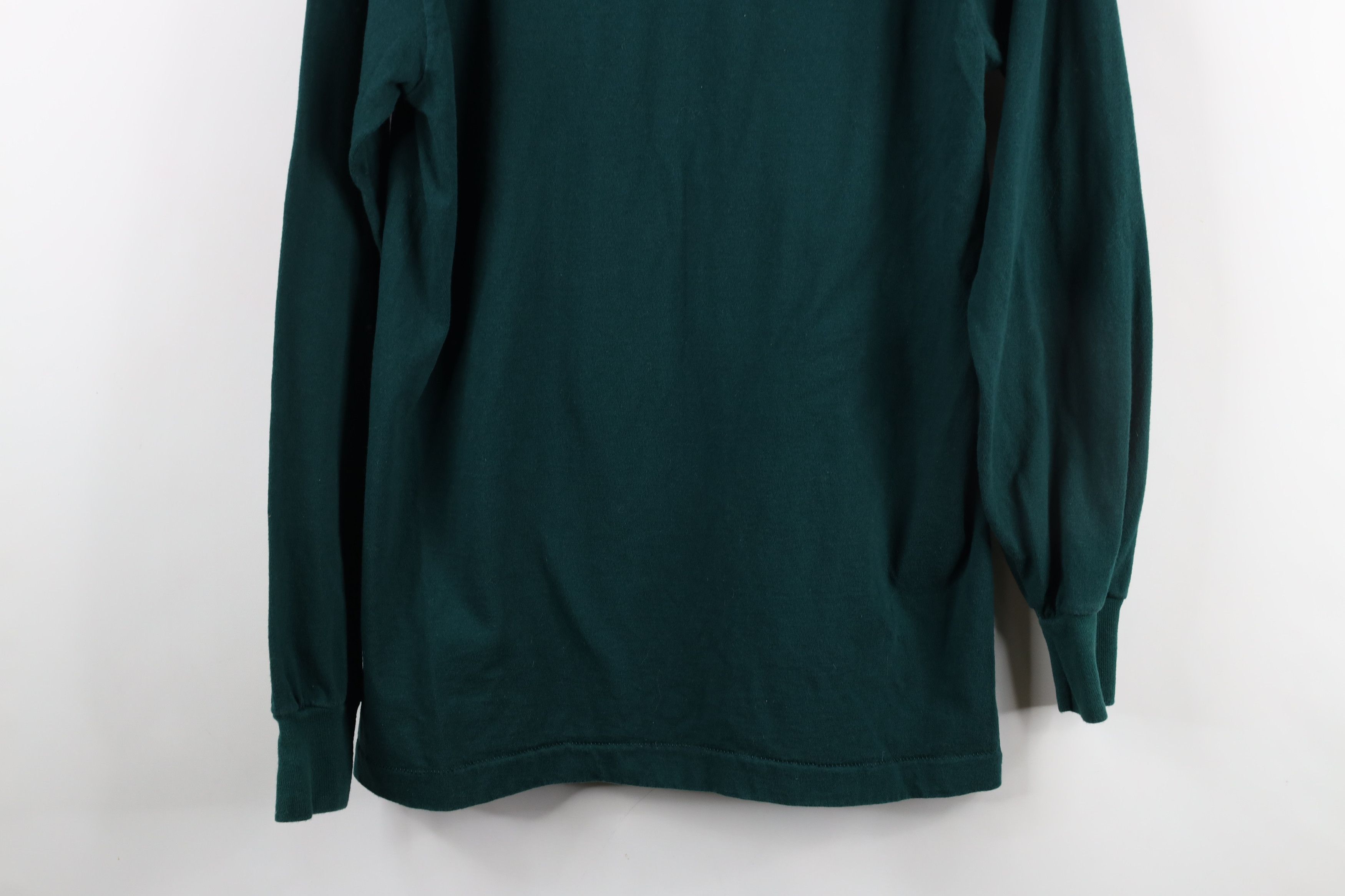 Vintage Vintage 90s Streetwear Cotton Long Sleeve T-Shirt Green USA Size US M / EU 48-50 / 2 - 12 Thumbnail