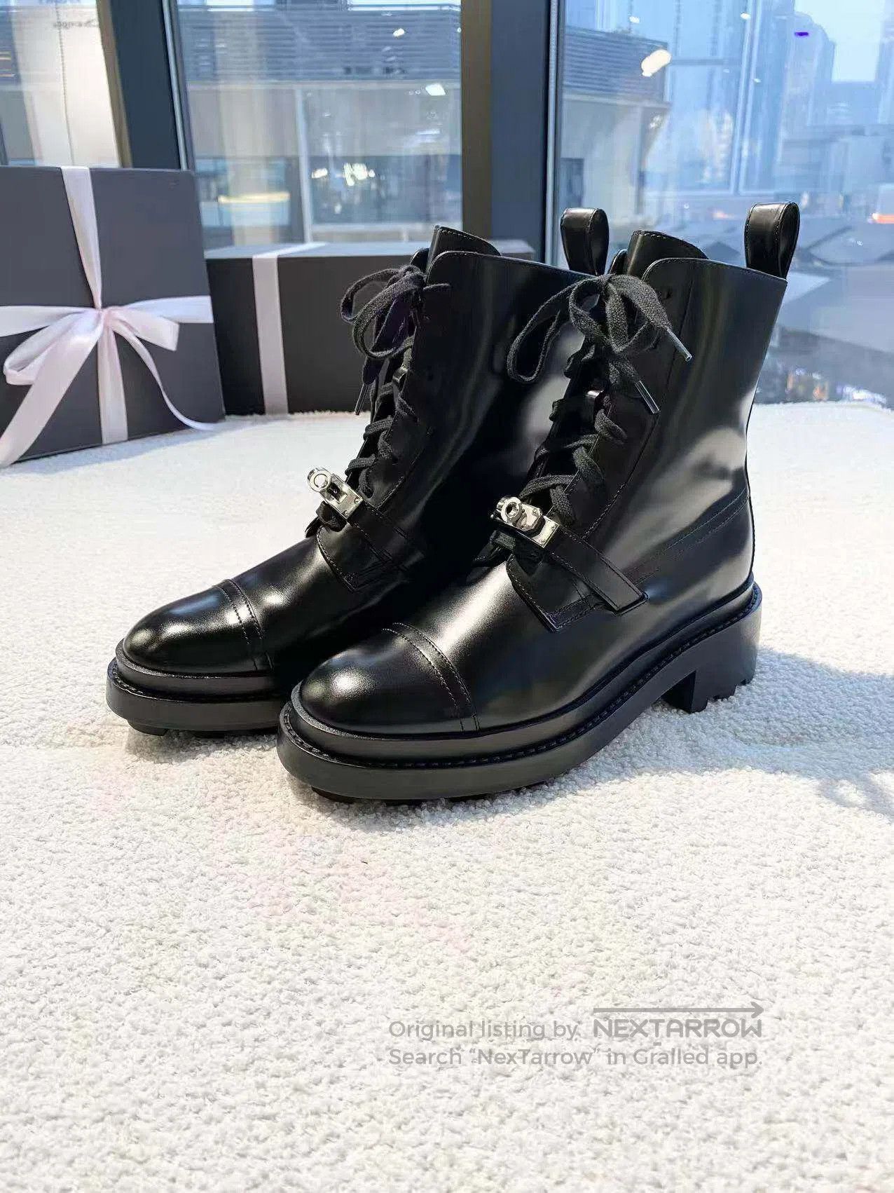 Hermes Hermes Kelly buckled Martin's boots| Size US 6 / IT 36 - 2 Thumbnail