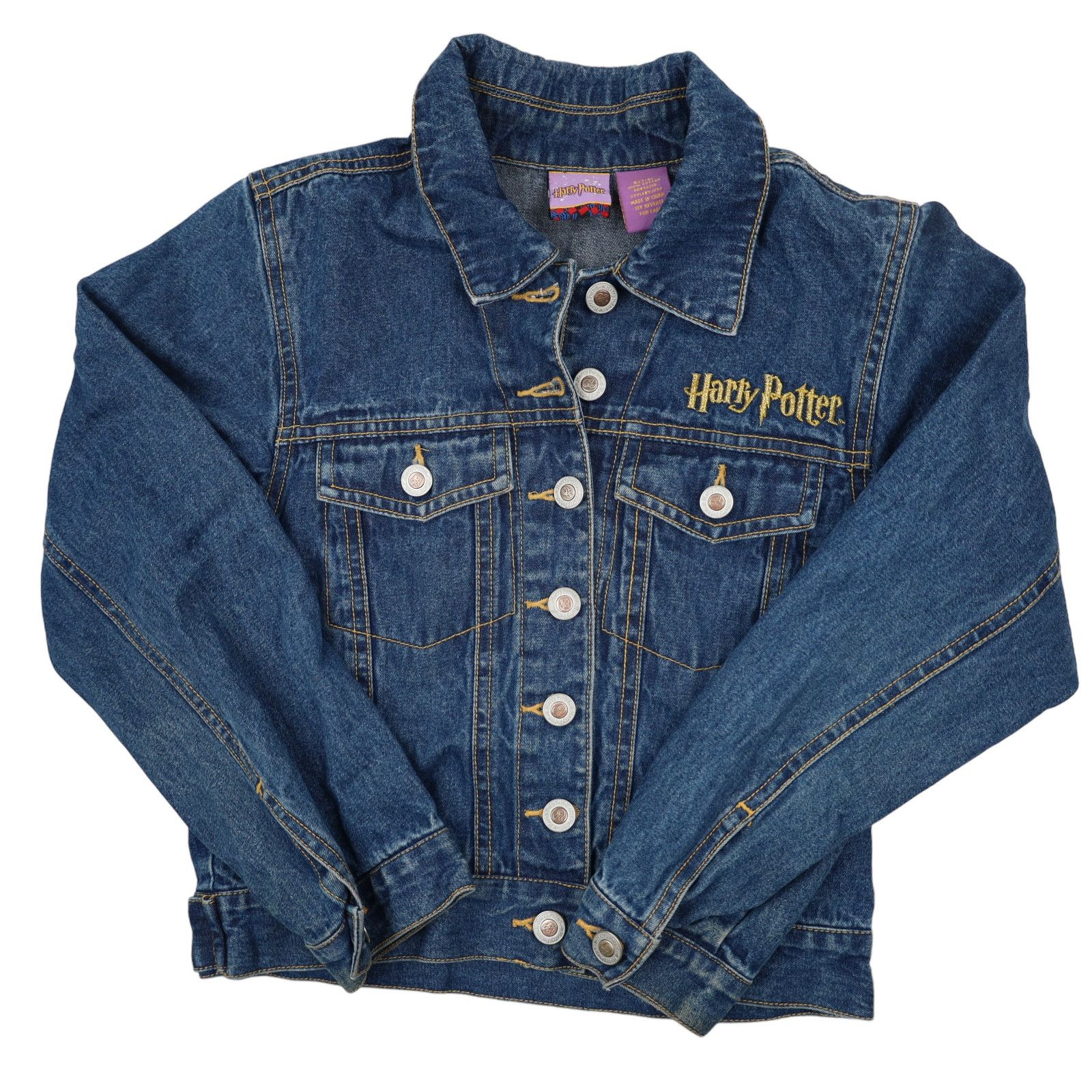 Vintage Vintage Y2k Harry Potter Hedwing Denim Jacket Size XXS / US 00 / IT 34 - 1 Thumbnail