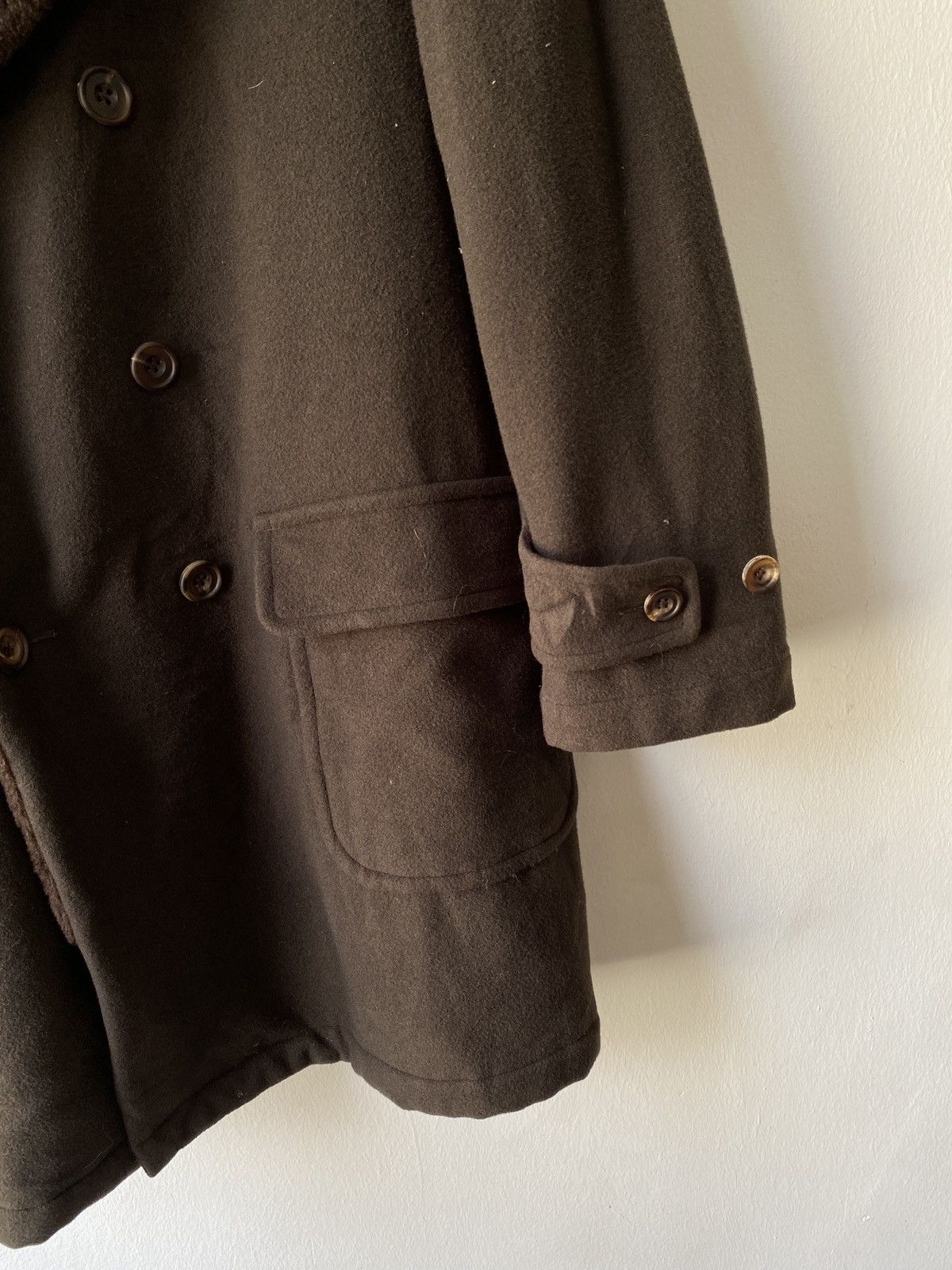 Burberry Vintage 90s Burberrys Prorsum Lining Fur Wool Jacket Size US L / EU 52-54 / 3 - 8 Thumbnail