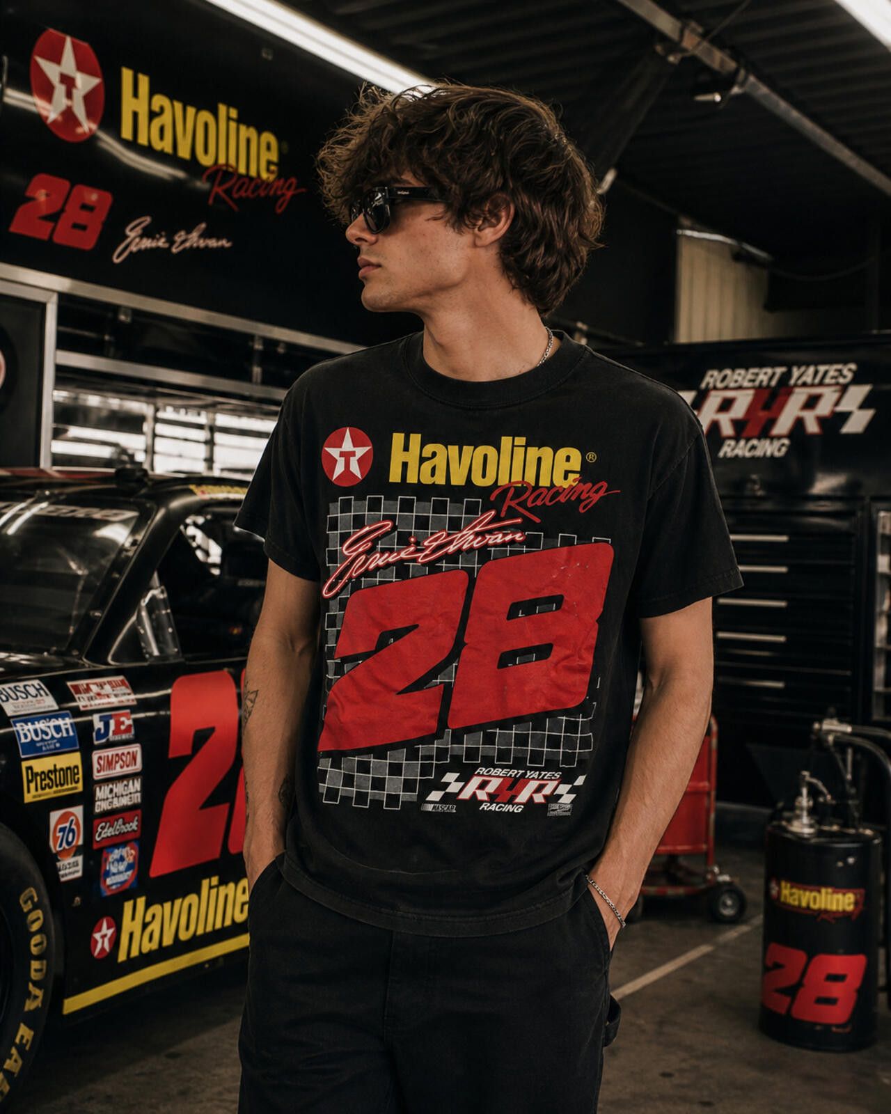 Chase Authentics Vintage Ernie Irvan #28 NASCAR Shirt Texaco Havoline Racing Size ONE SIZE - 1 Thumbnail