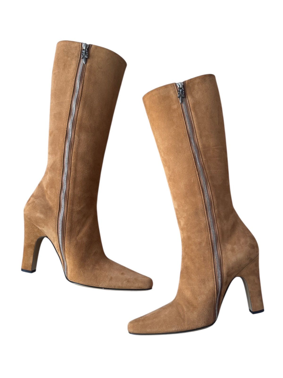Chrome Hearts Chrome Hearts Sugar Jones Brown Suede Cross Patch Boots Size US 8 / IT 38 - 3 Thumbnail