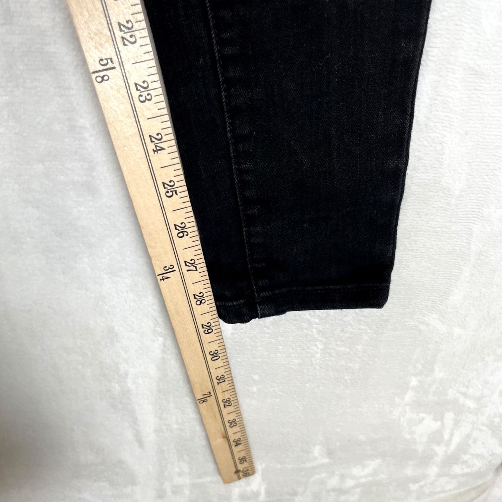 Mossimo Mossimo Skinny Jeans Womens 00/S Black Charcoal Wash Stretch Denim Y2K Size 24" / US 00 / IT 34 - 3 Thumbnail