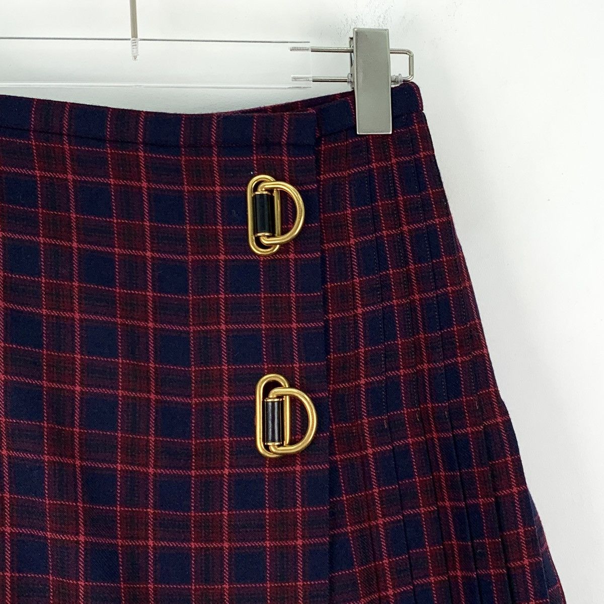 Burberry Burberry Check Wool Casual Pleated Long Skirt K26WX Size 24" / US 00 / IT 34 - 3 Thumbnail