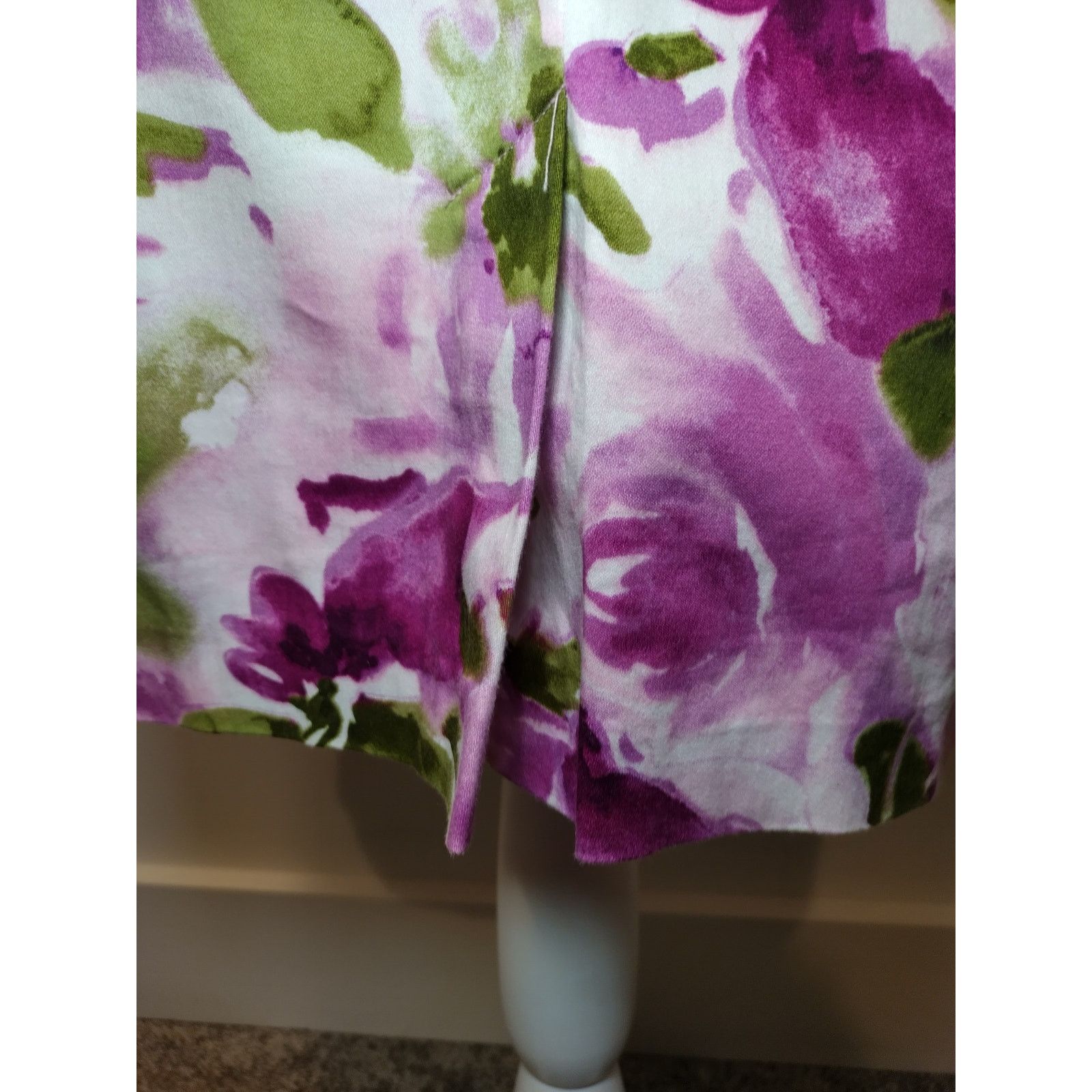 Jones New York Jones Wear Women Floral Pencil Skirt Back Zip Size 12 Size 34" / US 12 / IT 48 - 2 Thumbnail