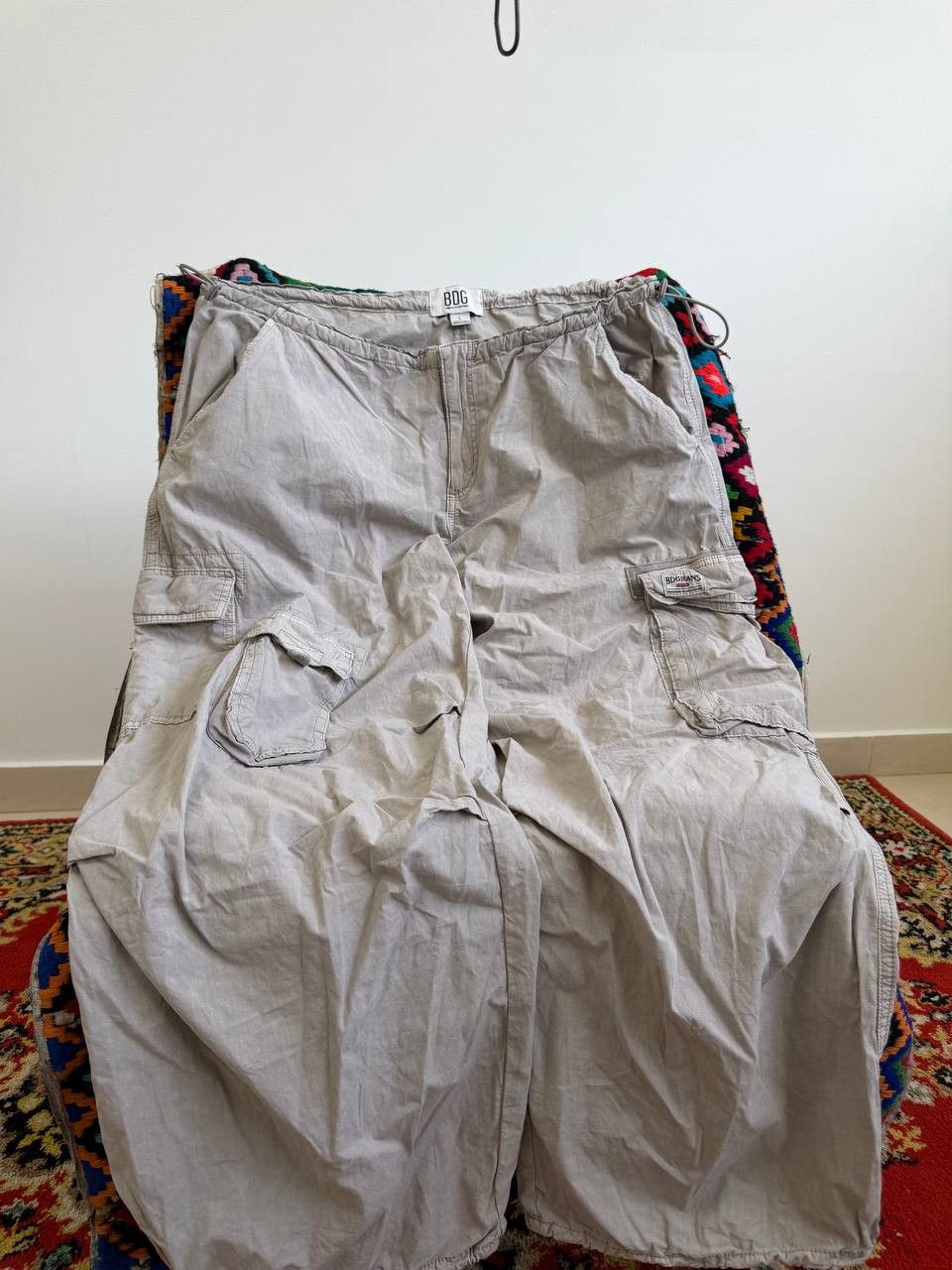 Japanese Brand Vintage 00s Baggy Cargo Multi-Zip Archive Japan Style Pants Size US 34 / EU 50 - 3 Thumbnail