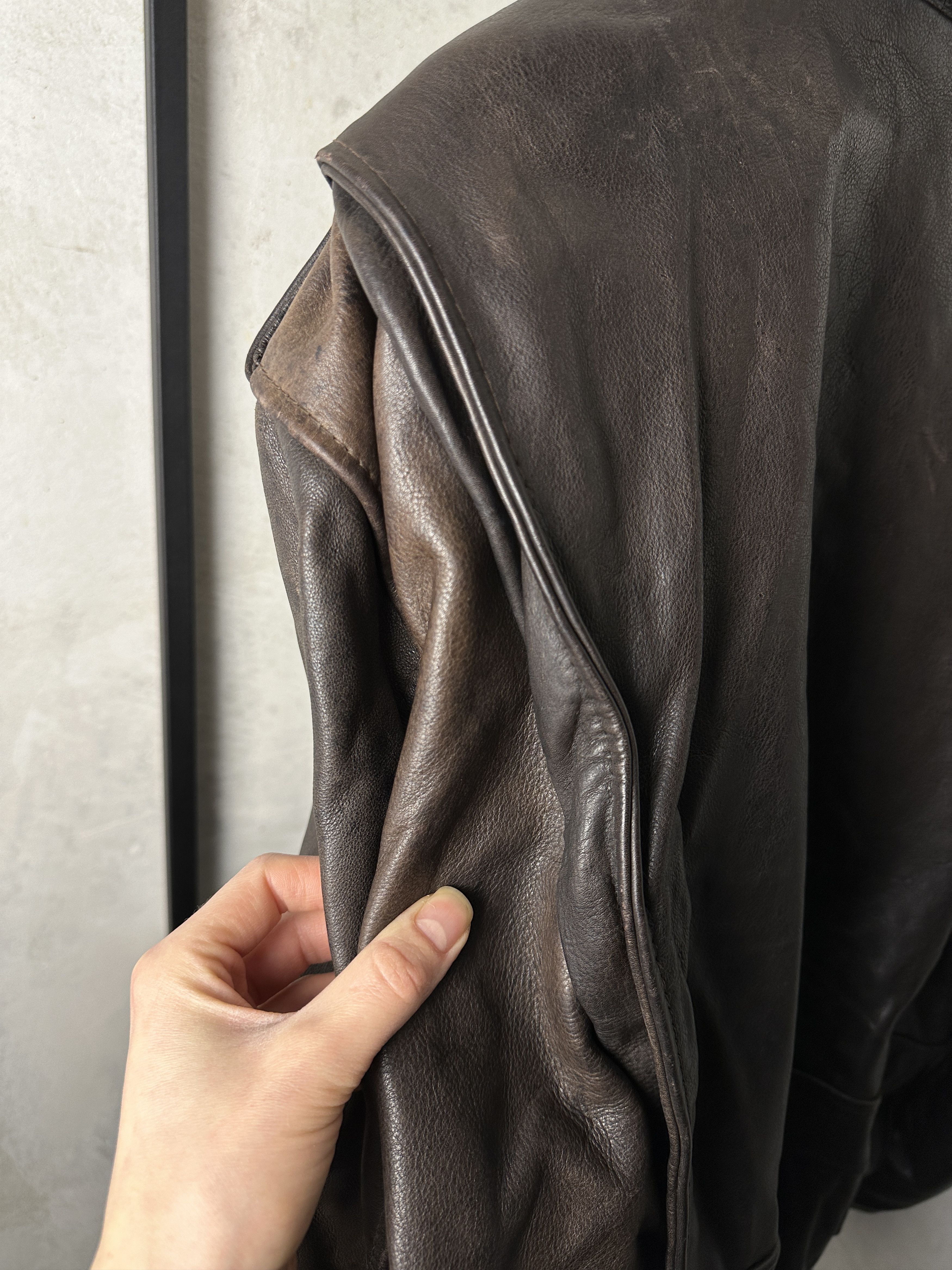 Genuine Leather Police Genuine Leather Chocolate Black Jacket Size US L / EU 52-54 / 3 - 17 Thumbnail