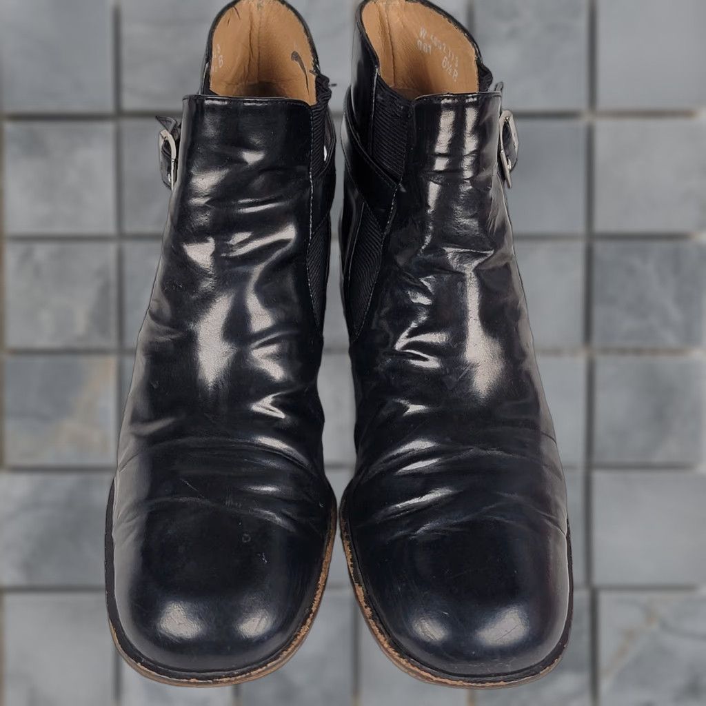 Ralph Lauren Ralph Lauren Collection Black Leather Ankle Chelsea Boots Mens 6 1/2 (US 6) Leather Slip-On EUC Size US 6 / EU 39 - 1 Thumbnail