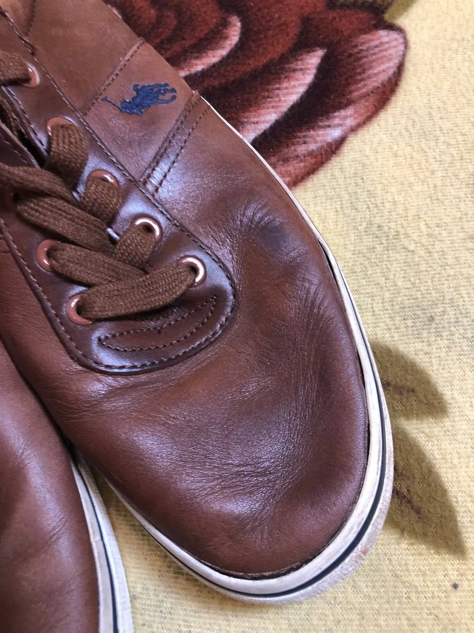 Polo Ralph Lauren Polo Ralph Lauren Hanford Sneakers Mens Brown Leather Size US 10 / EU 43 - 6 Thumbnail