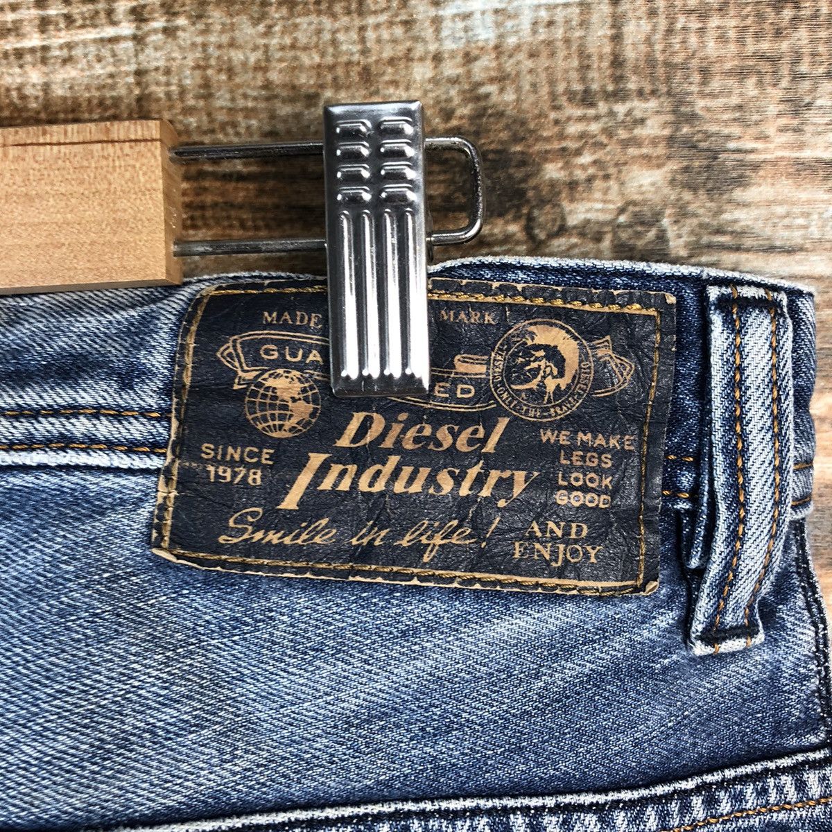 Diesel DL Diesel Industries Blue Distressed Denim Pants #C157 Size US 31 - 15 Thumbnail