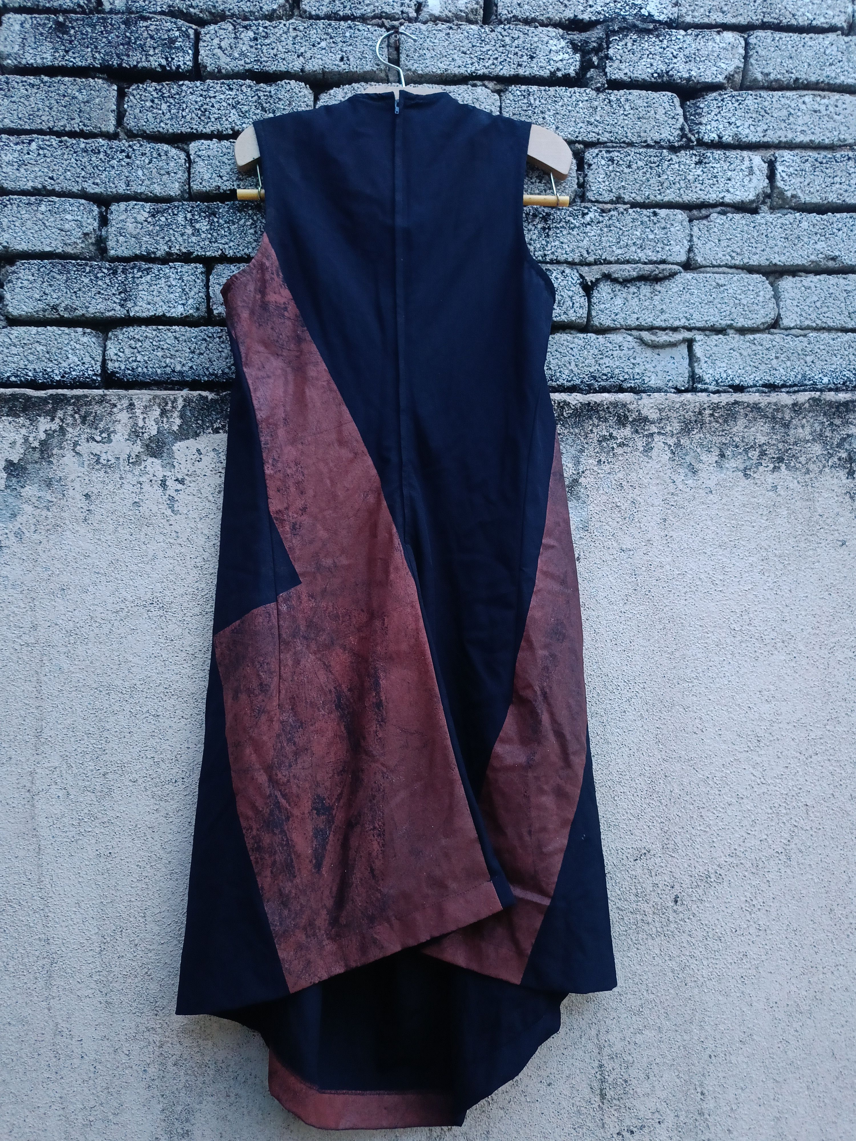 Comme des Garcons AW96 COMME des GARÇONS SLEEVELESS SWITCH DRESS NAVY/BROWN Size M / US 6-8 / IT 42-44 - 3 Thumbnail