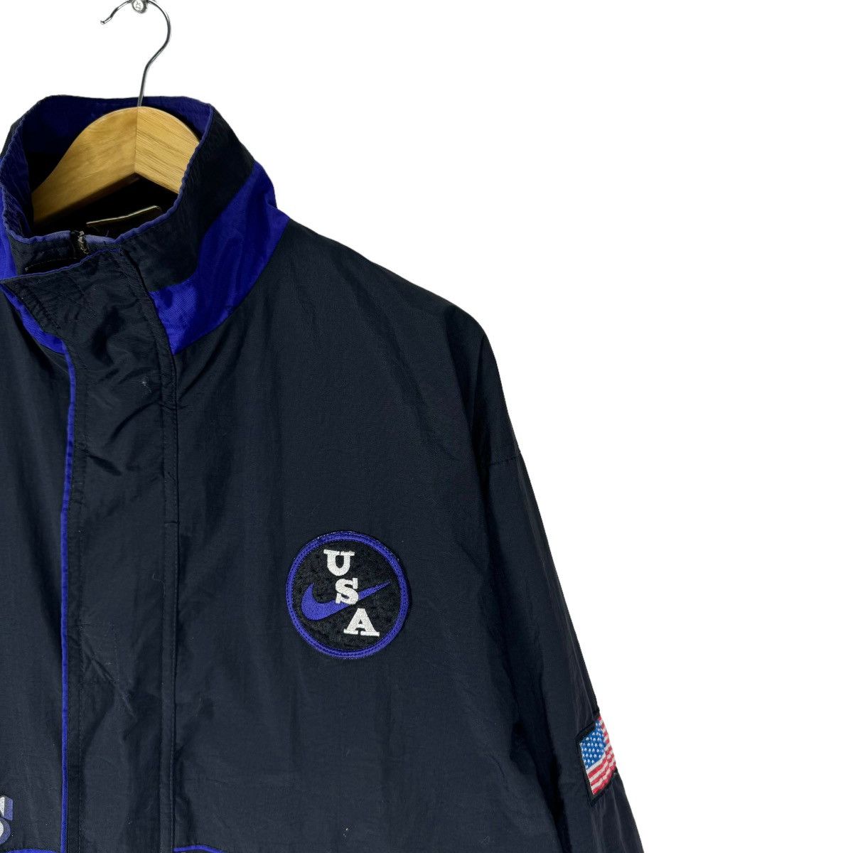 Vintage ⚡️NIKE USA SPORTS WINDBREAKER LIGHT JACKET Size US L / EU 52-54 / 3 - 4 Thumbnail