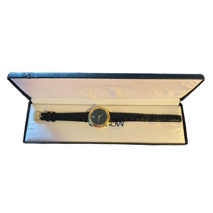 Movado Movado Vintage Museum Watch 18kgp 87-e4-0844 Original Box 