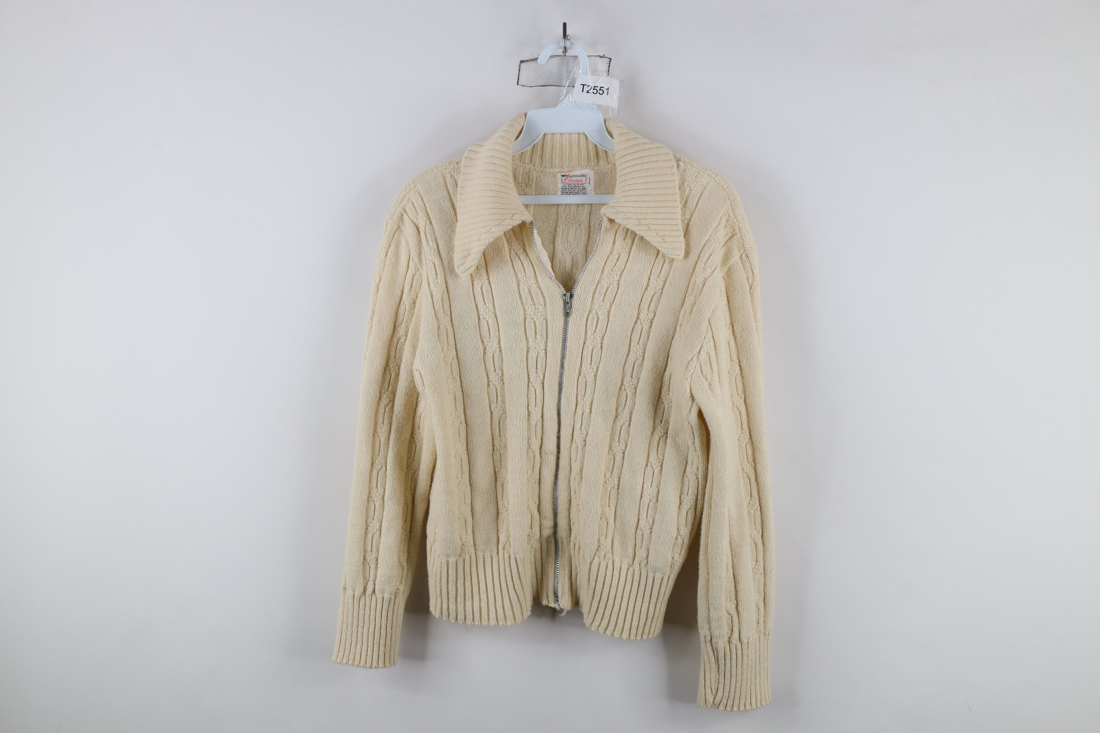 Vintage Vintage 50s 60s Streetwear Knit Zip Cardigan Sweater USA Size S / US 4 / IT 40 - 1 Thumbnail