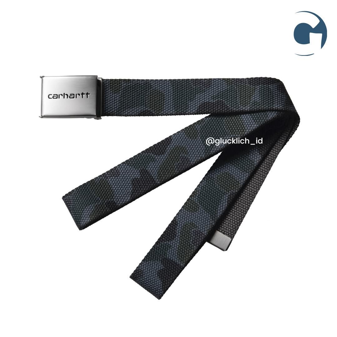 Carhartt Carhartt WIP, Clip Belt Chrome Camo Duck Grey Size ONE SIZE - 1 Thumbnail