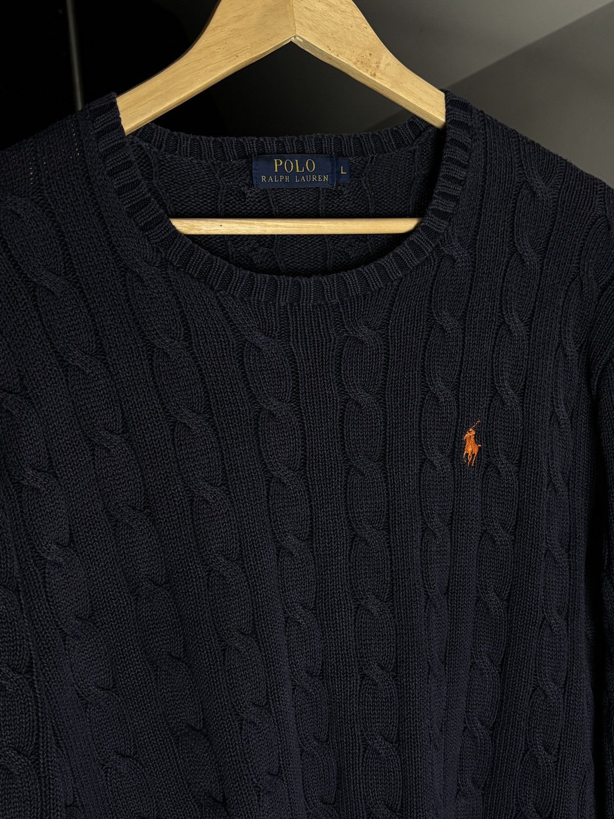 Polo Ralph Lauren Polo Ralph Lauren Cable Knit Sweater Vintage Pullover Size US L / EU 52-54 / 3 - 3 Thumbnail