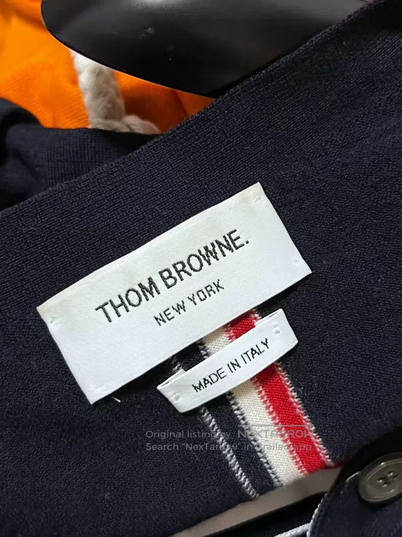 Thom Browne Thom Browne Blue and grey wool sweater Size US M / EU 48-50 / 2 - 3 Thumbnail
