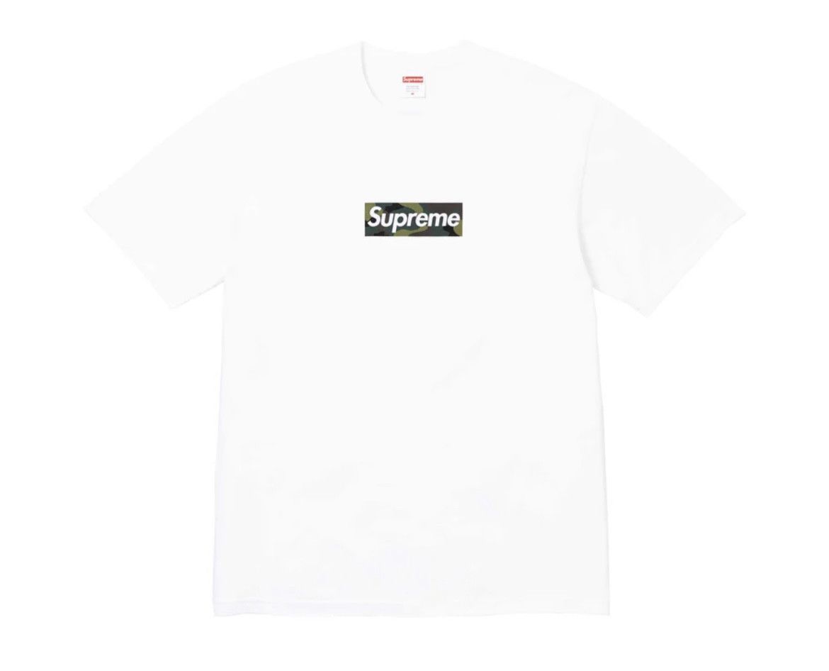 image of Supreme Box Logo Tee White L In Hand, Men's (Size Large)
