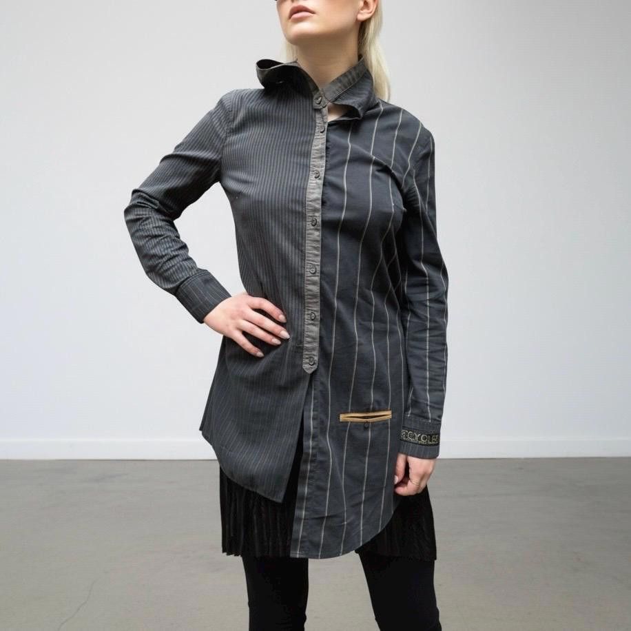 Cop Copine The Cop Copine Asymmetrical Striped Shirt Size ONE SIZE - 2 Thumbnail