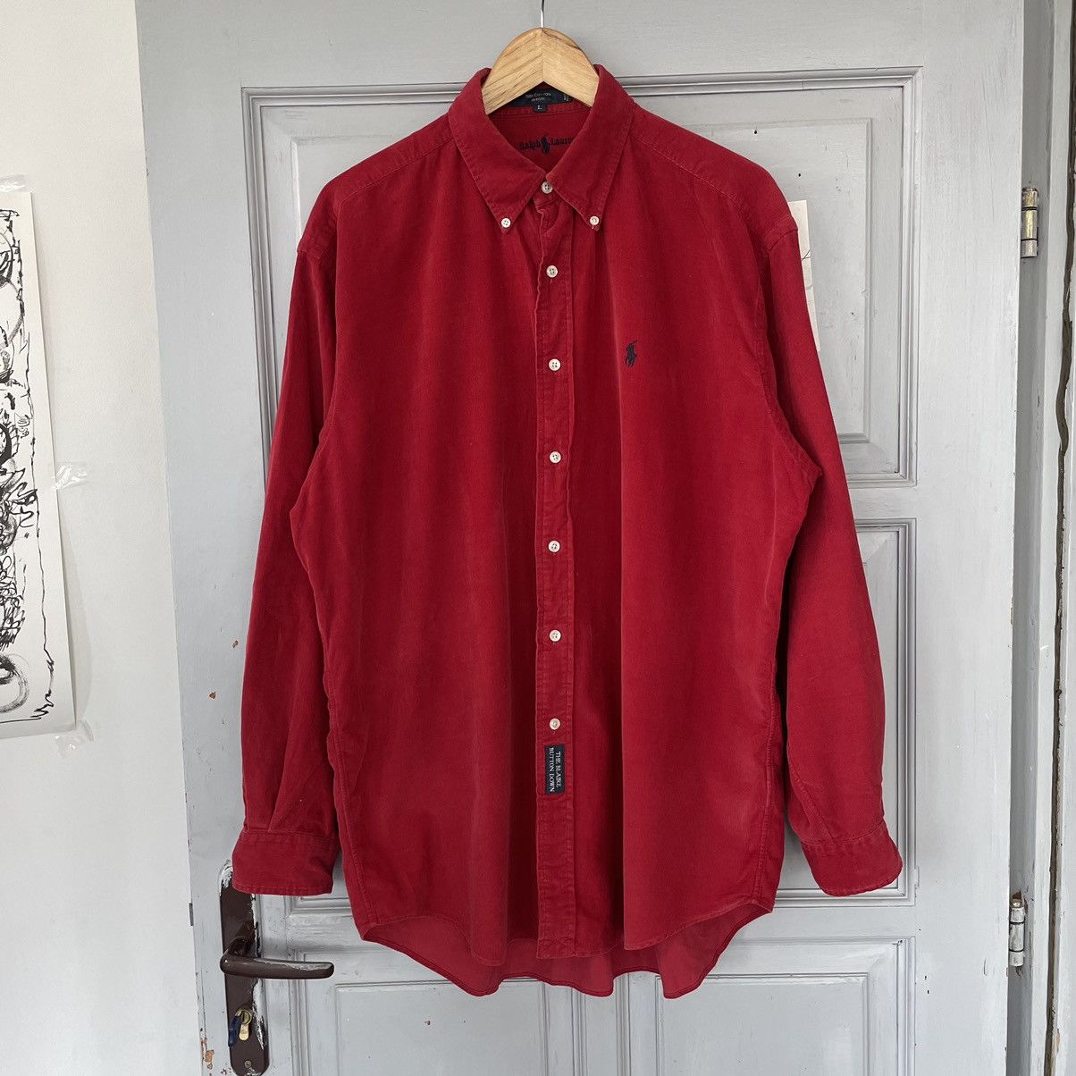 Polo Ralph Lauren × Ralph Lauren Blue Label × Vintage Vintage Polo Ralph Lauren velveteen shirt button up Size US L / EU 52-54 / 3 - 1 Thumbnail
