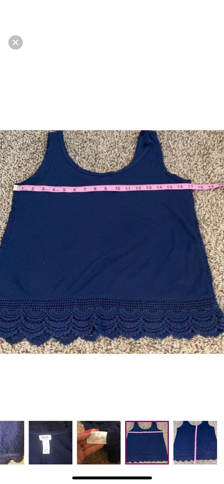 Mossimo Mossimo medium navy lace tank top Size M / US 6-8 / IT 42-44 - 3 Thumbnail