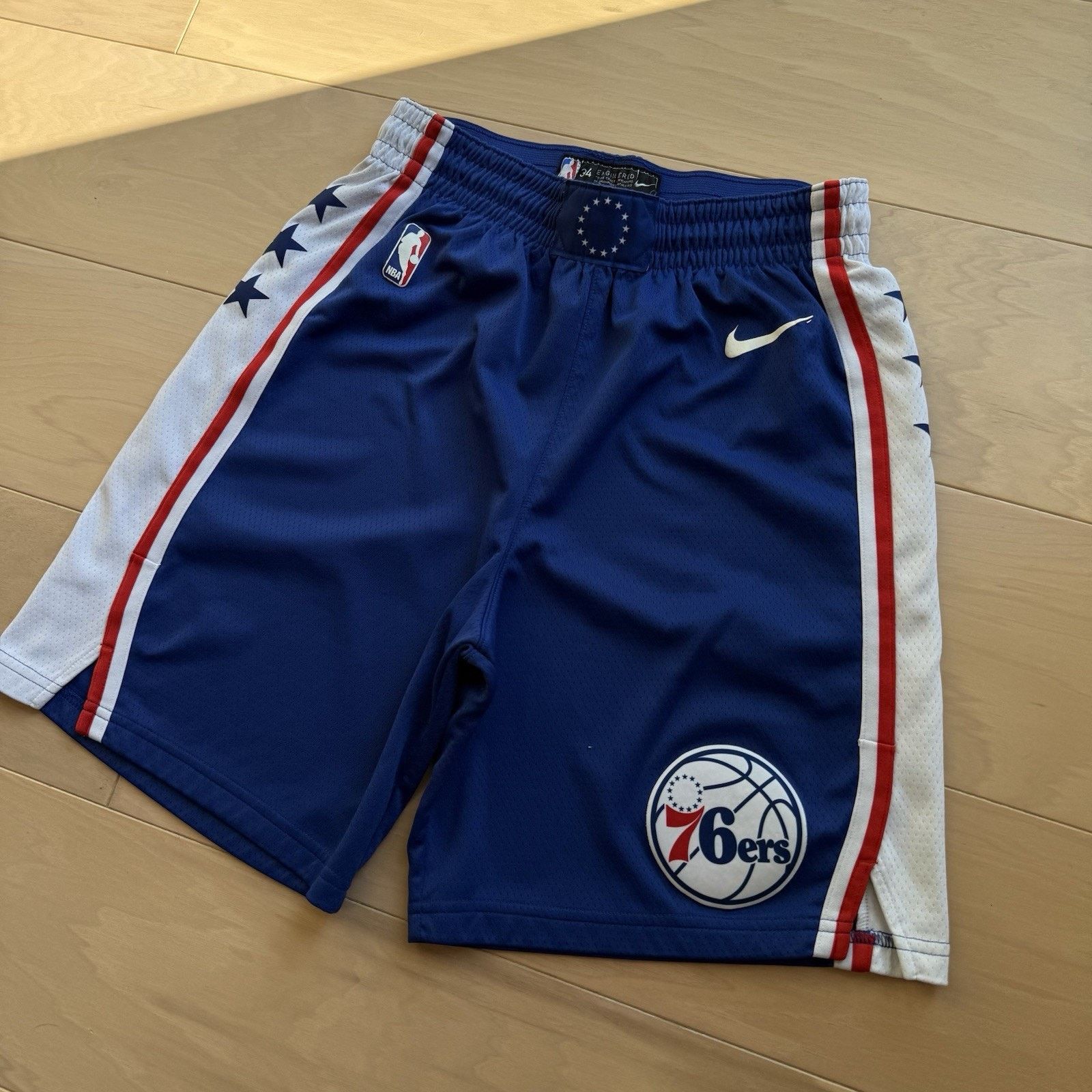 Nike Nike Philadelphia 76ers Shorts Blue Multicolor Authentic NBA Size US 28 / EU 44 - 7 Thumbnail