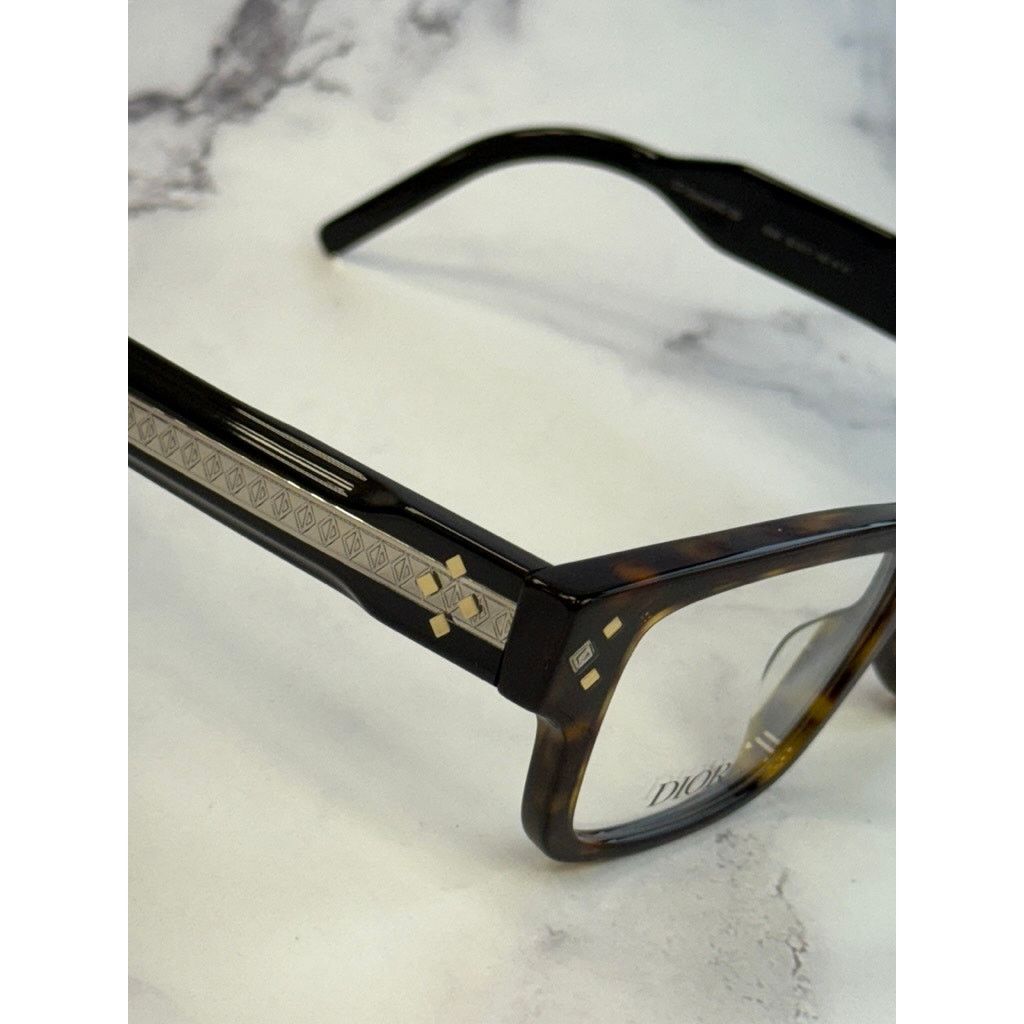 Dior NEW Dior CDDiamondO S3I Eyeglasses Frames in Havana Brown Size ONE SIZE - 7 Thumbnail